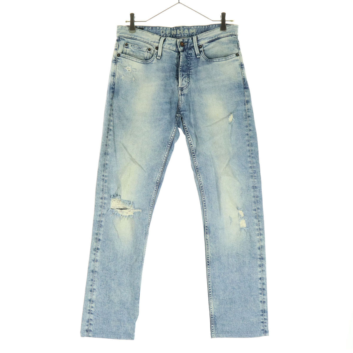 DENHAM デンハム ルーマニア製 ダメージ デニムパンツ w29 ブルー メンズ
