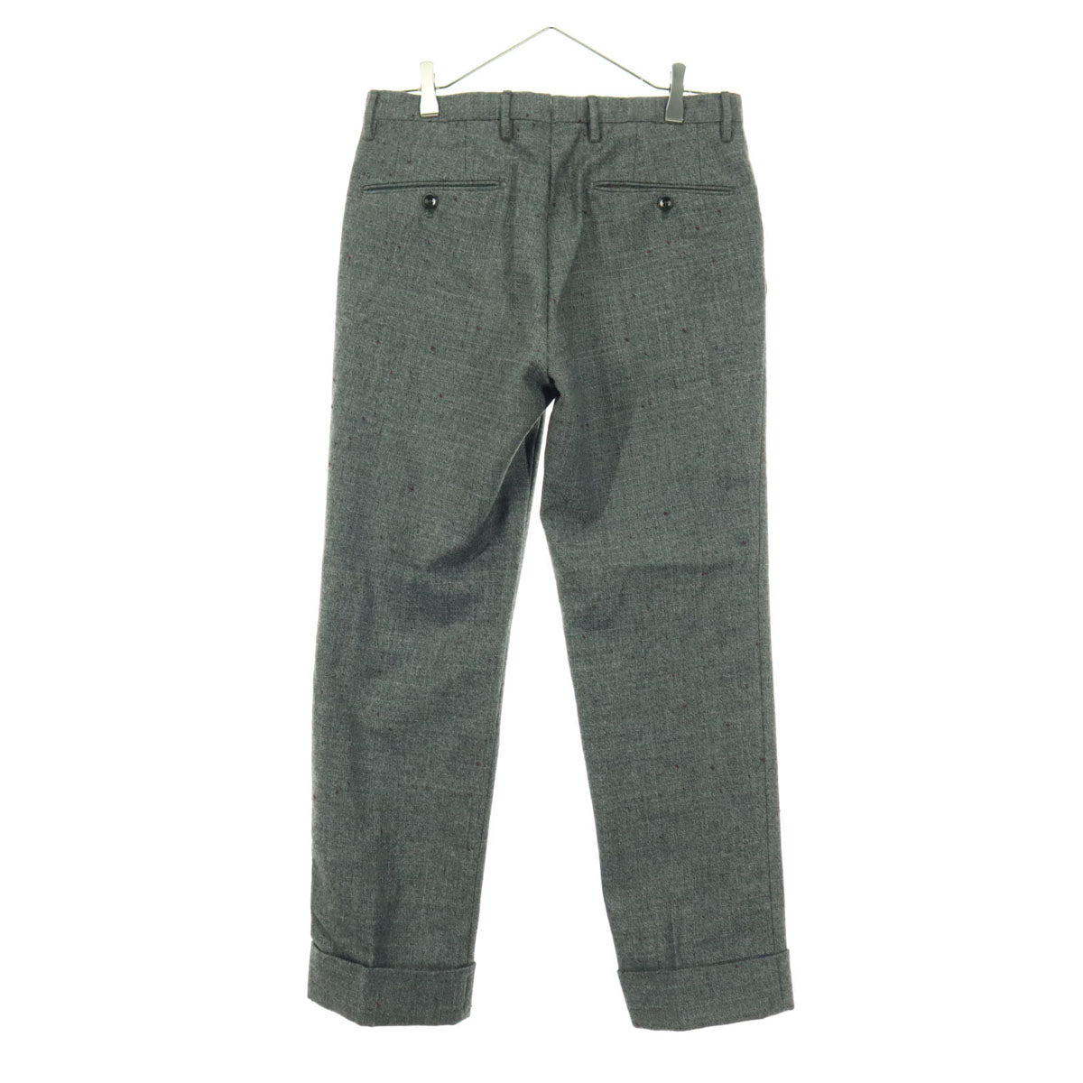 美品 INCOTEX インコテックス SLOWWEAR ウール スラックスパンツ 44 グレー レディース