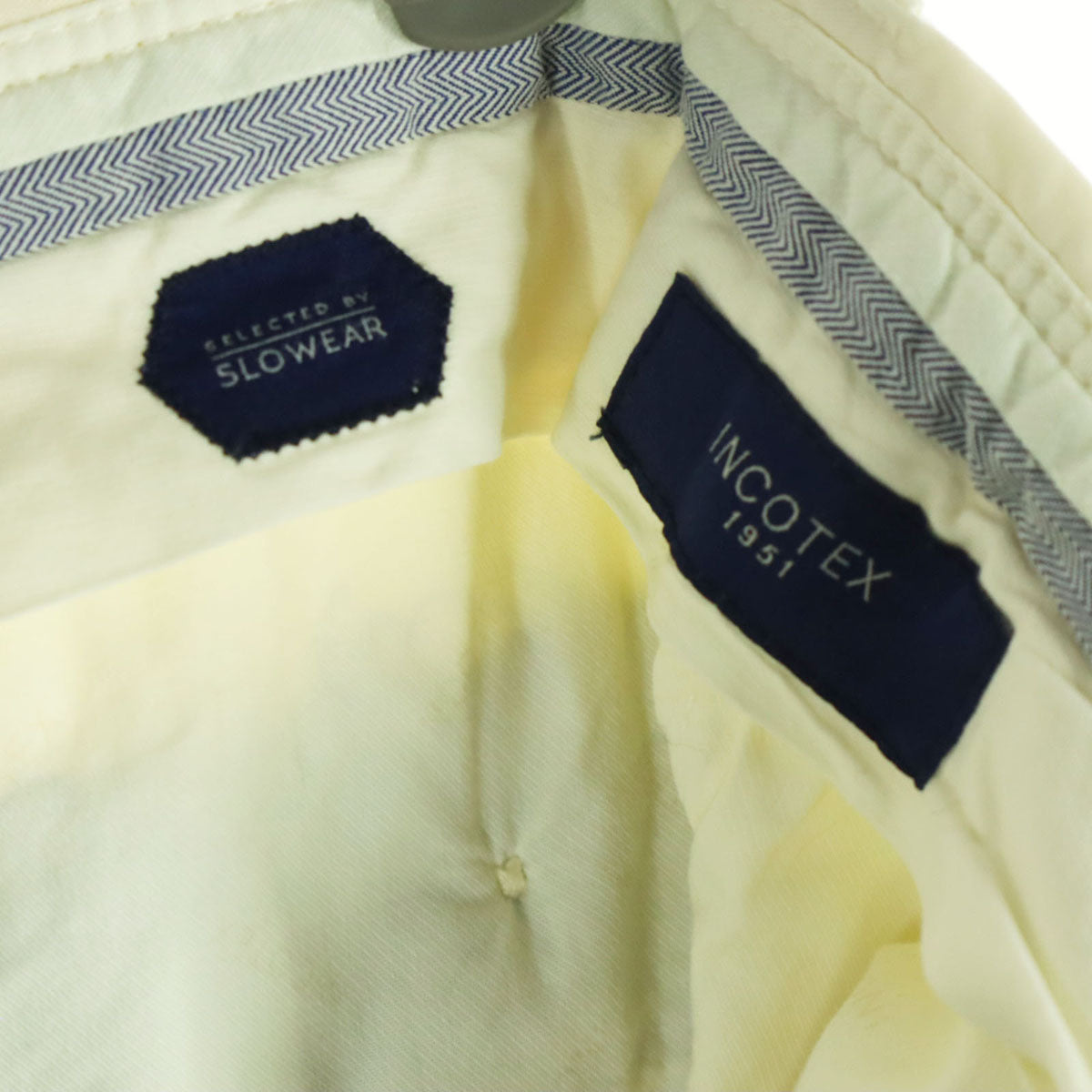 INCOTEX インコテックス SLOWWEAR コットンパンツ 46 ホワイト レディース