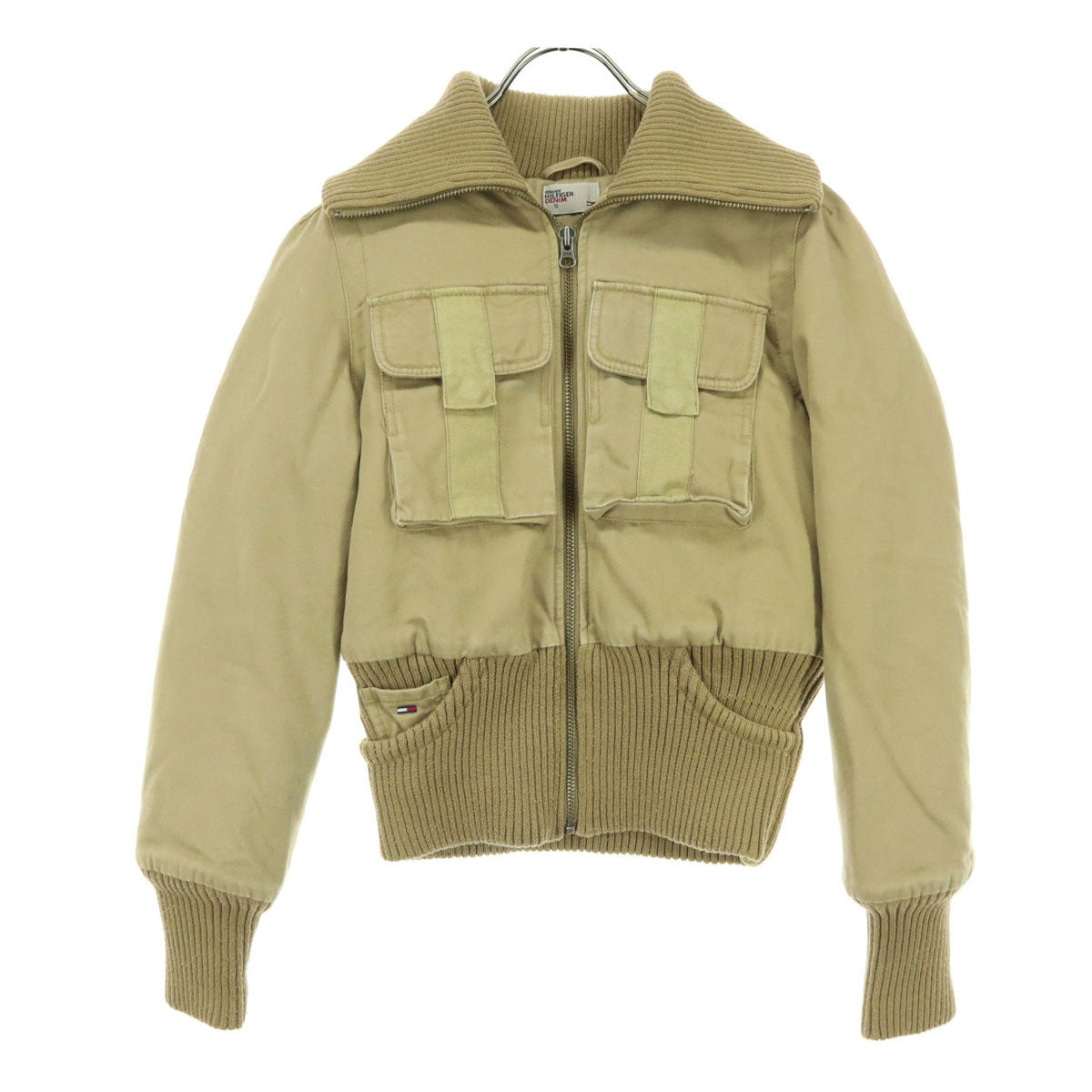 TOMMY HILFIGER DENIM トミーヒルフィガーデニム 長袖 ジップジャケット S ベージュ レディース
