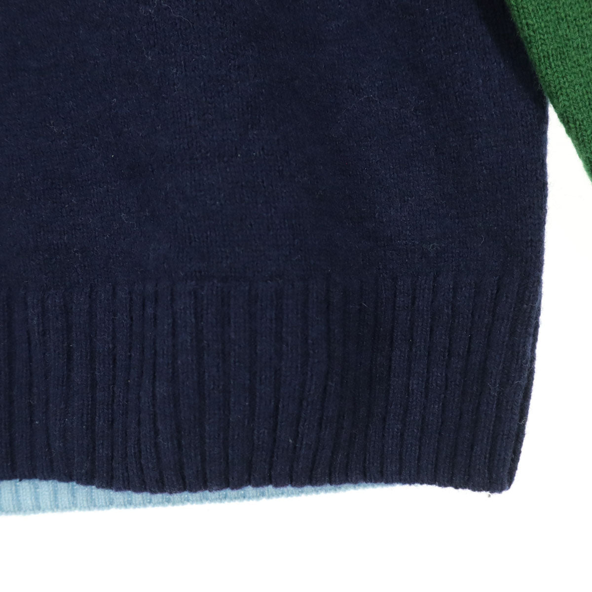 LACOSTE ラコステ ウール ワンポイントロゴ クレイジーパターン 長袖 セーター 3 ネイビー マルチカラー メンズ