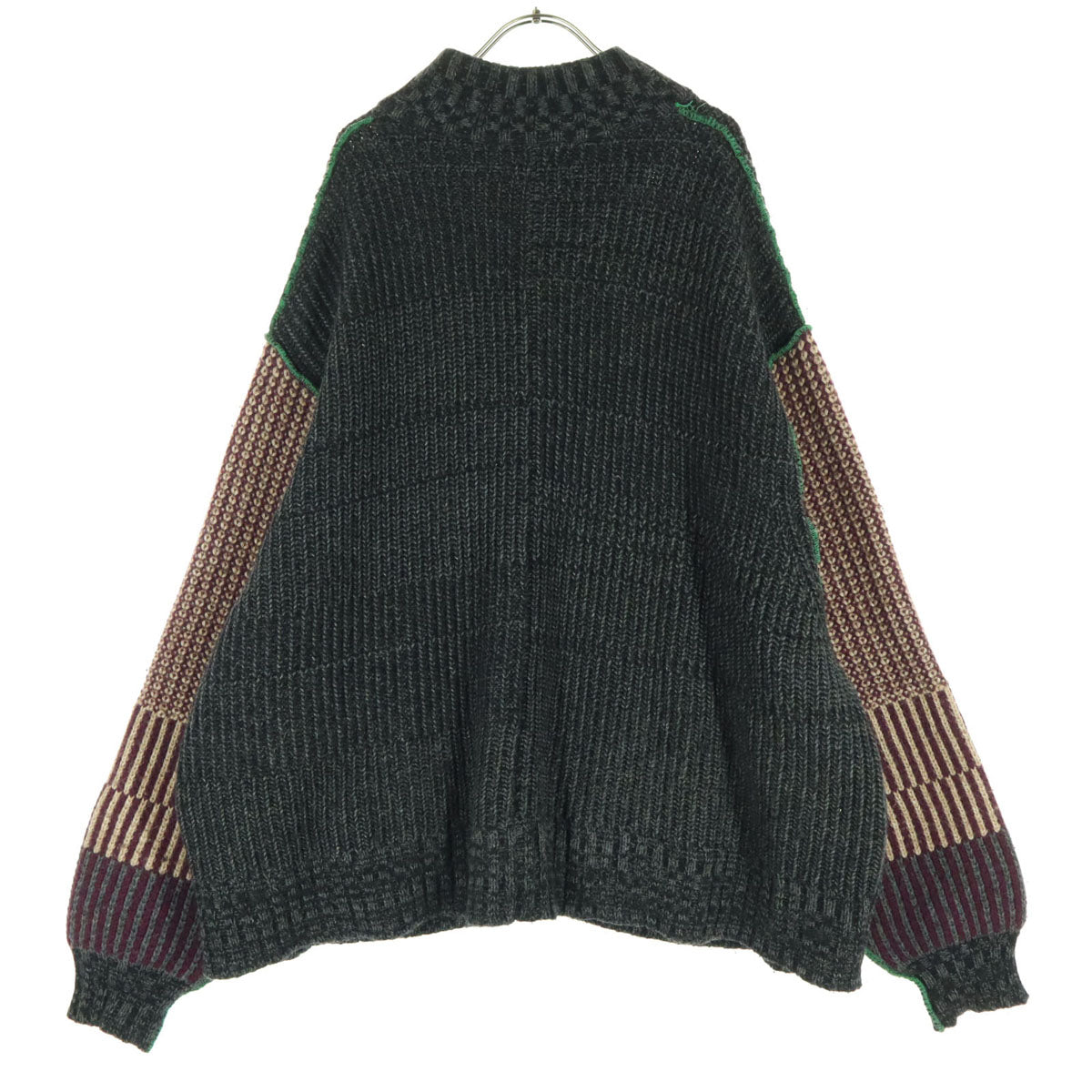 FILL THE BILL フィルザビル 長袖 ニットジャケット 2 ブラック メンズ