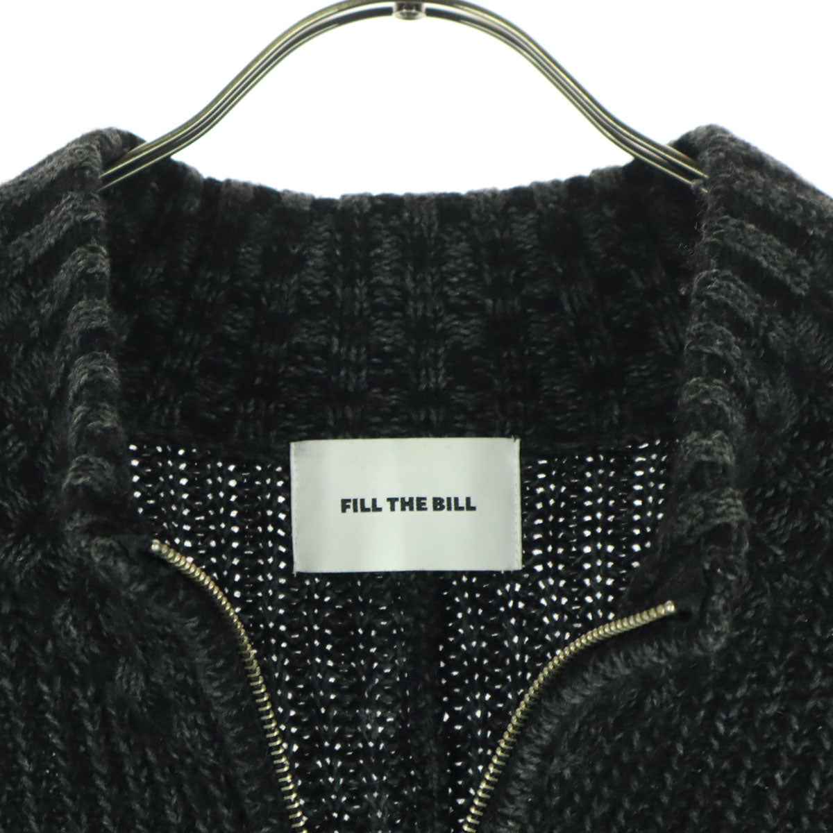 FILL THE BILL フィルザビル 長袖 ニットジャケット 2 ブラック メンズ