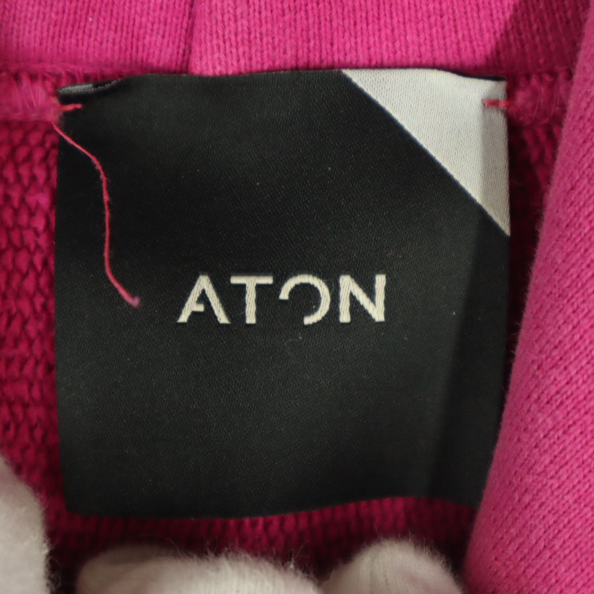 ATON エイトン 日本製 ワンポイント 長袖 スウェットパーカー 2 ピンク レディース