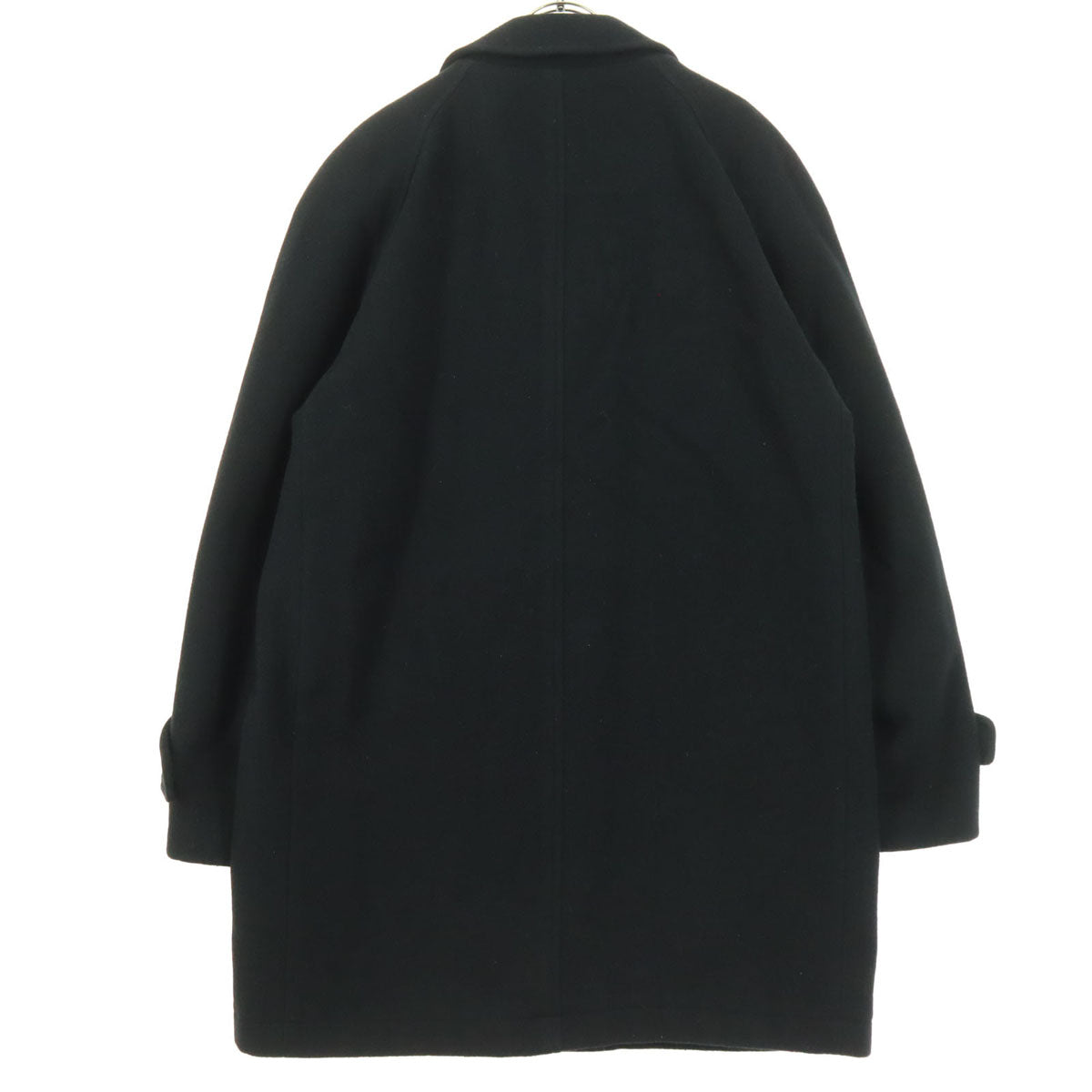 美品 CASHMERE カシミア カシミア混 長袖 チェスターコート LL ブラック メンズ