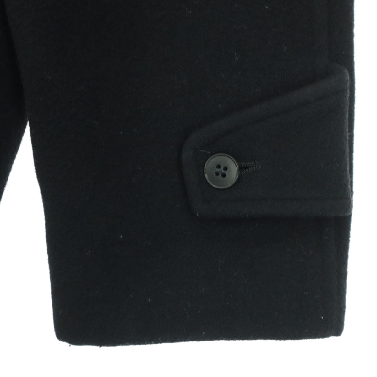 美品 CASHMERE カシミア カシミア混 長袖 チェスターコート LL ブラック メンズ