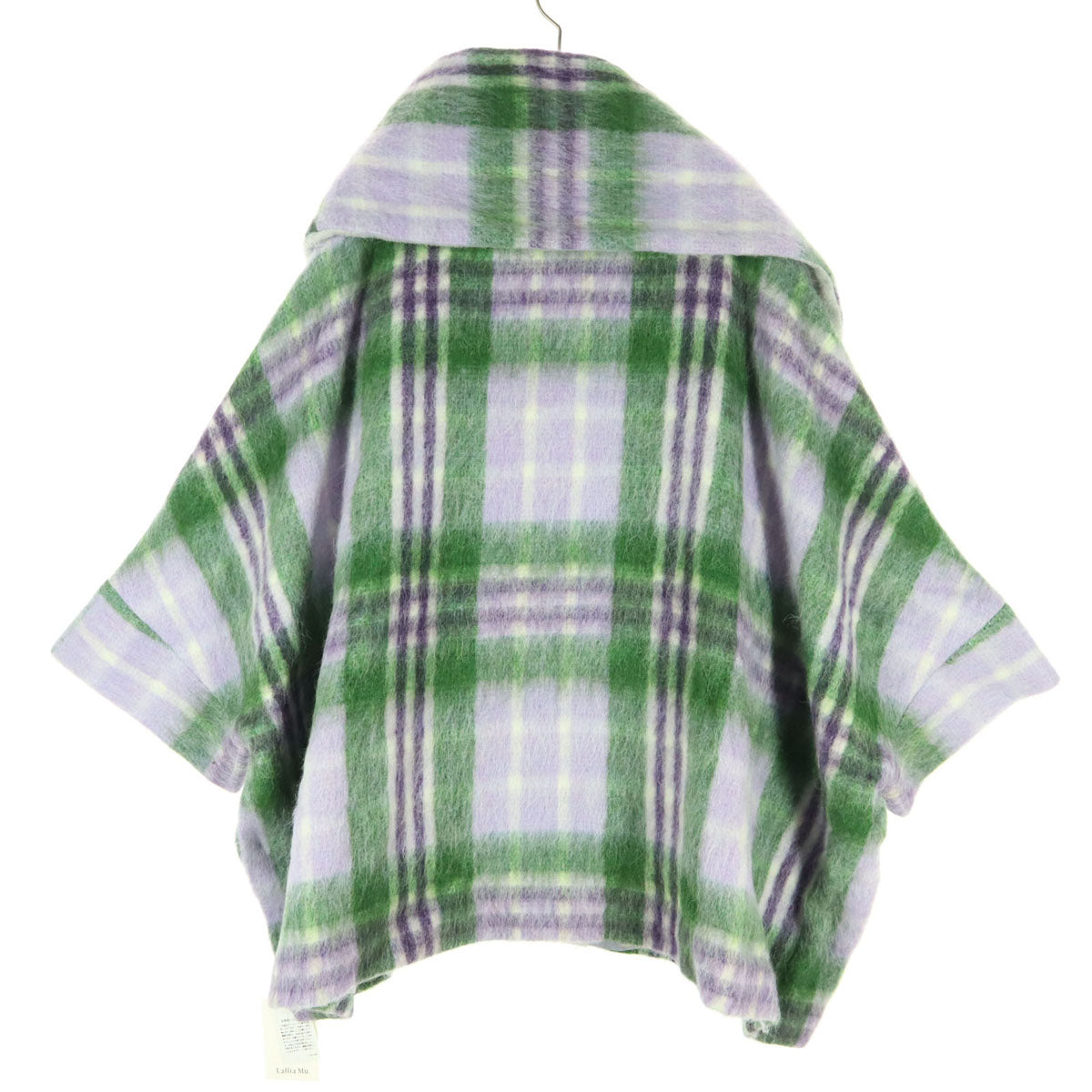 未使用 Lallia Mu ラリアムー 長袖 コート 38 パープル ケープ レディース