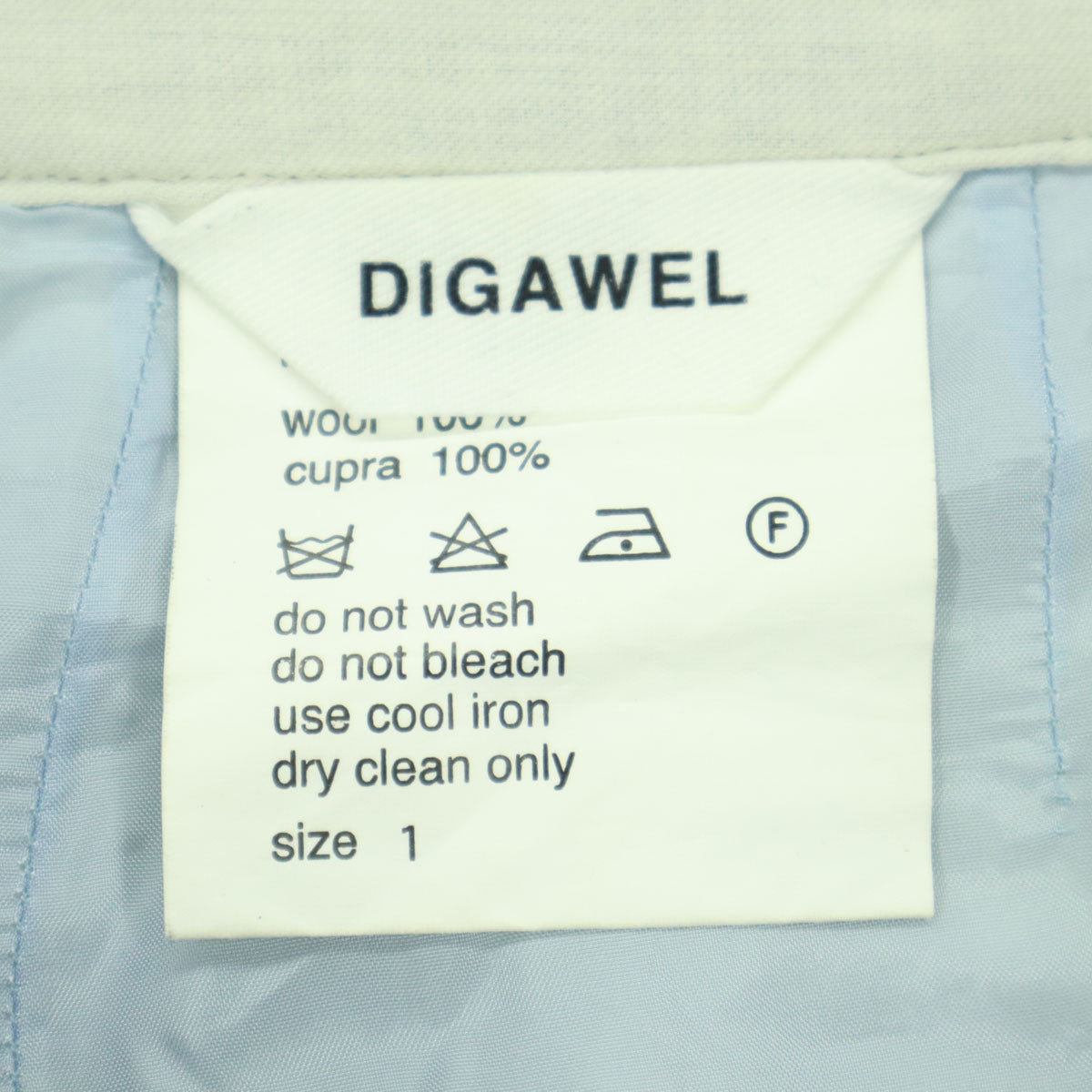 DIGAWEL ディガウェル 日本製 ウールパンツ 1 ネイビー メンズ