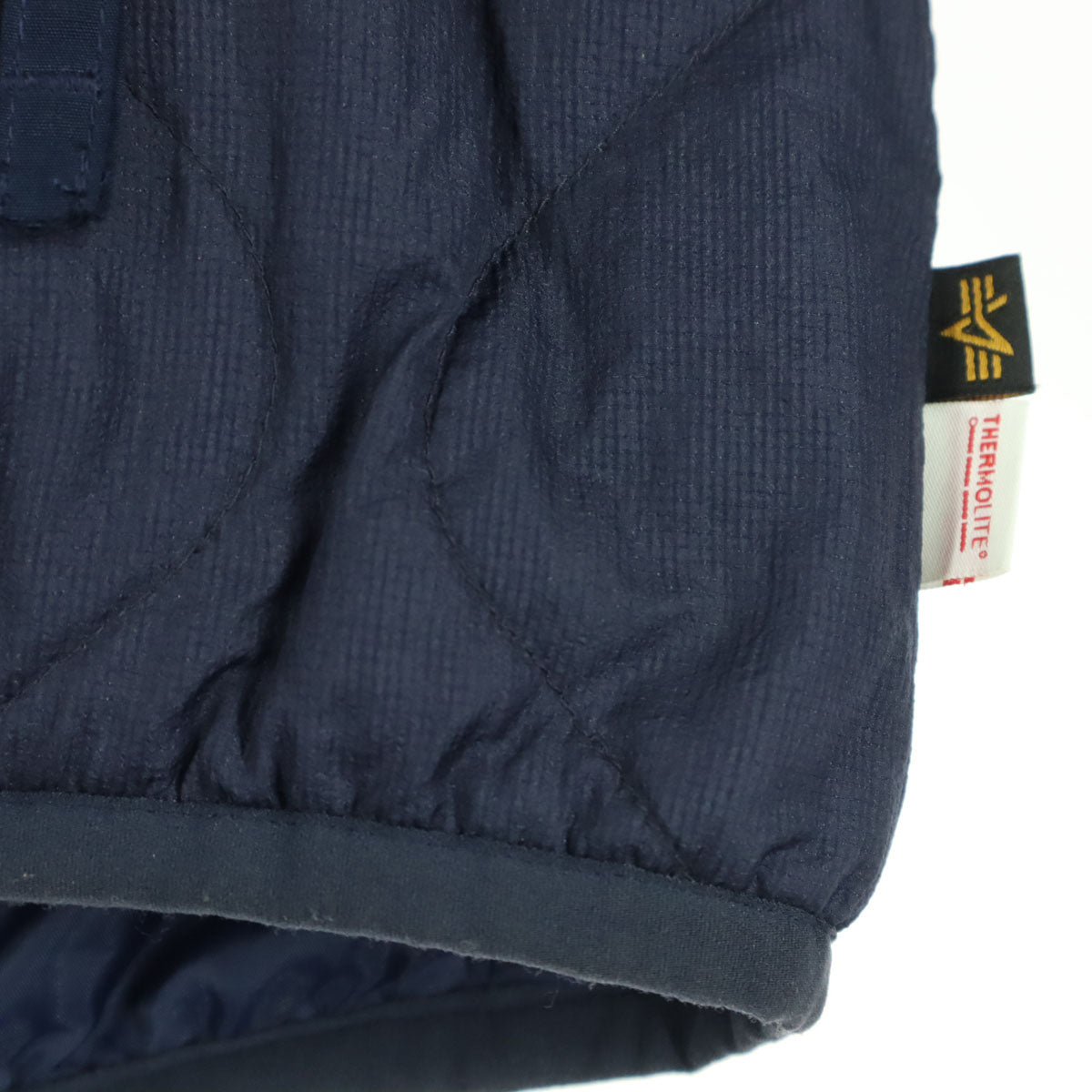 ALPHA INDUSTRIES INC アルファインダストリーズ 中綿 キルティングジャケット XL ネイビー THERMOLITE メンズ