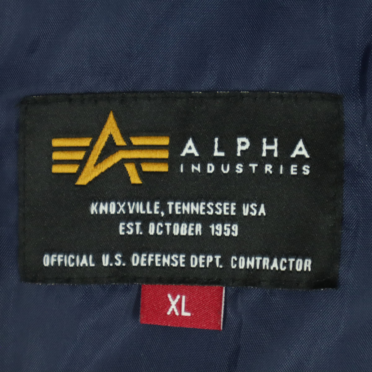 ALPHA INDUSTRIES INC アルファインダストリーズ 中綿 キルティングジャケット XL ネイビー THERMOLITE メンズ