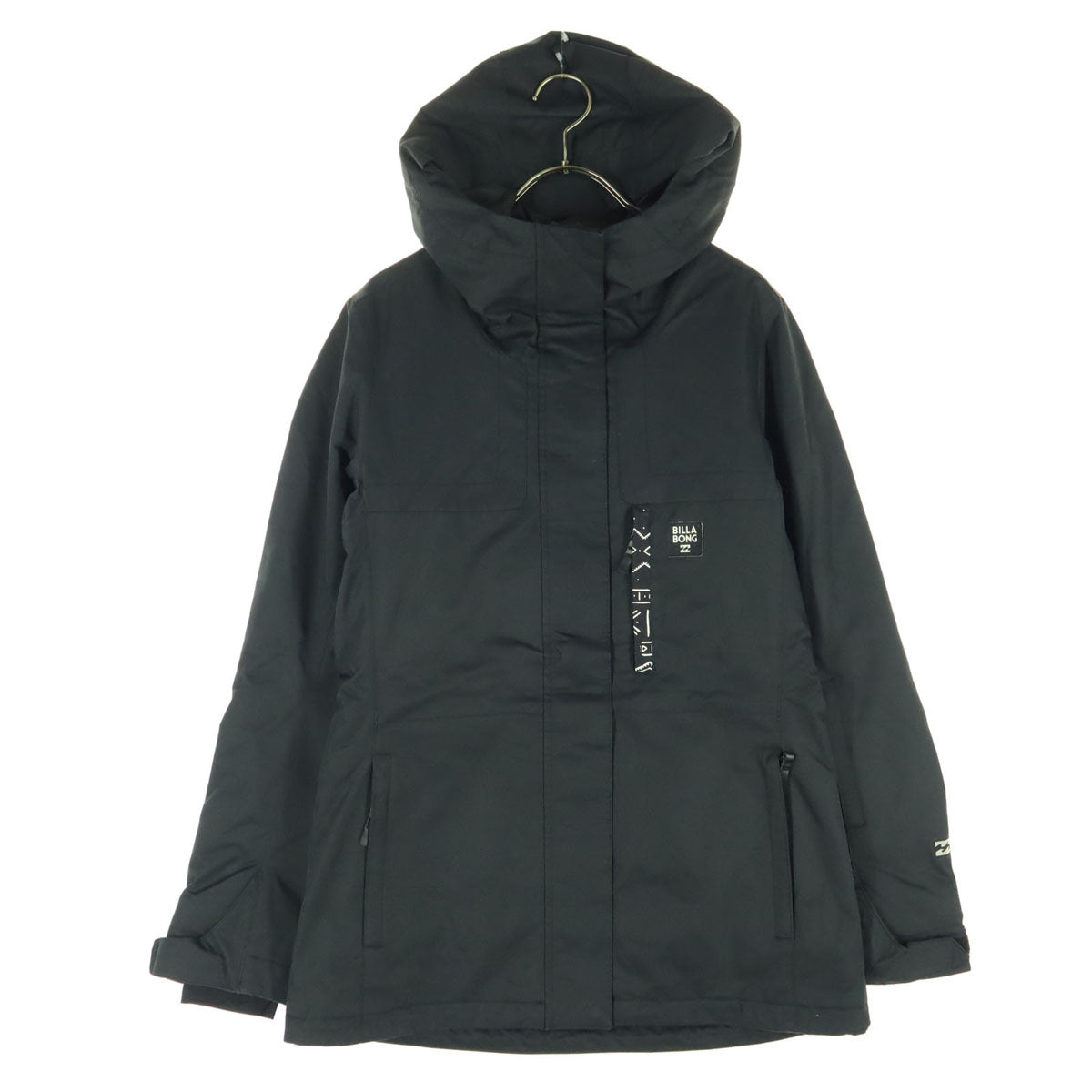 BILLABONG ビラボン ロゴ 背面プリント 長袖 中綿 スノーボード ウェア S ブラック レディース