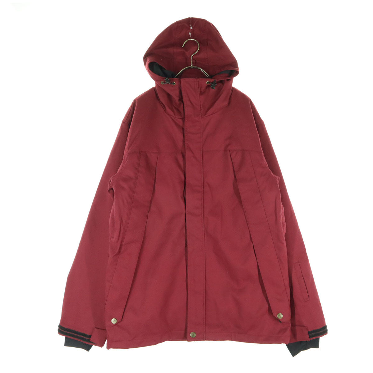 美品 namelessage ネームレスエイジ ワンポイントロゴ 長袖 中綿 スノーボード ウェア L レッド メンズ