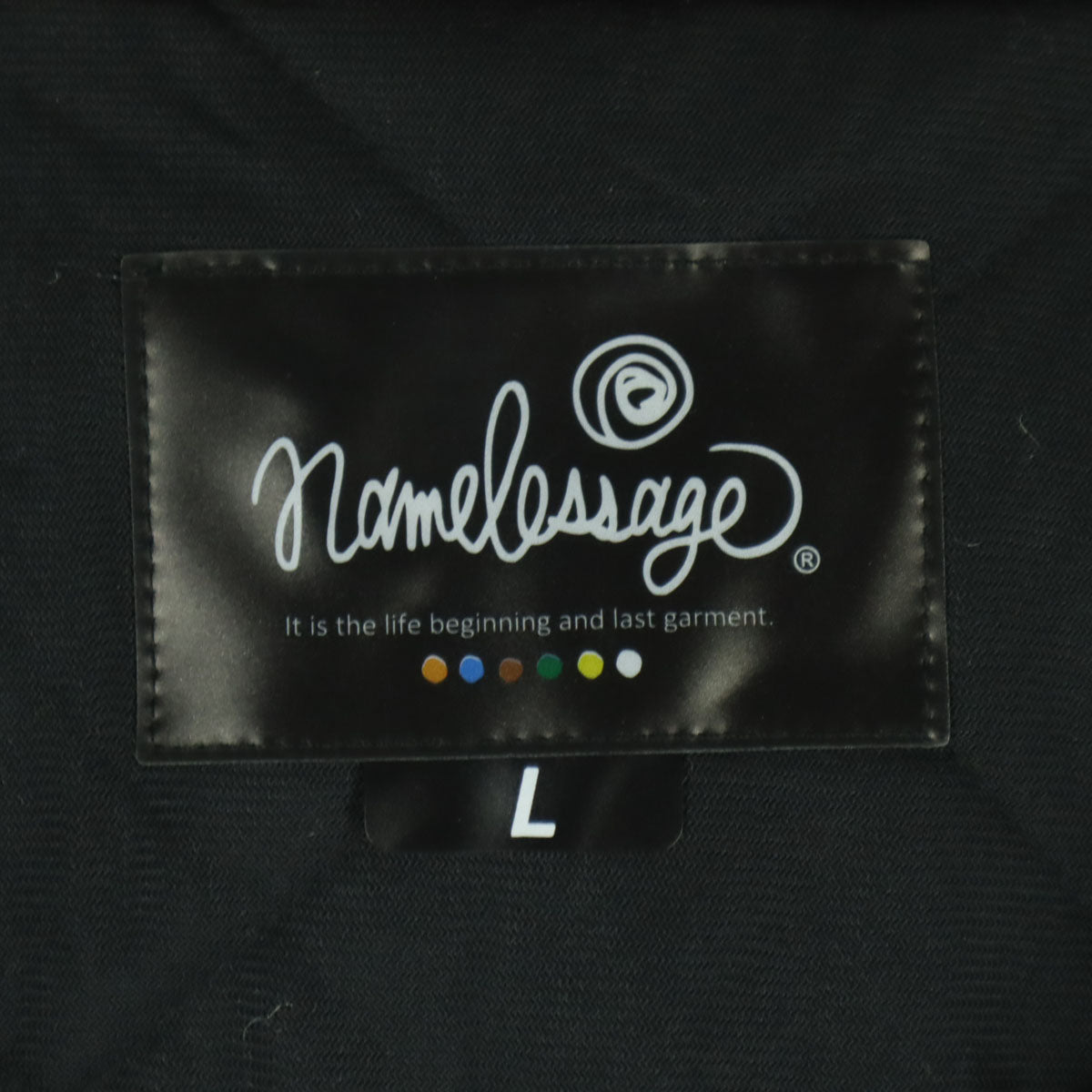 美品 namelessage ネームレスエイジ ワンポイントロゴ 長袖 中綿 スノーボード ウェア L レッド メンズ
