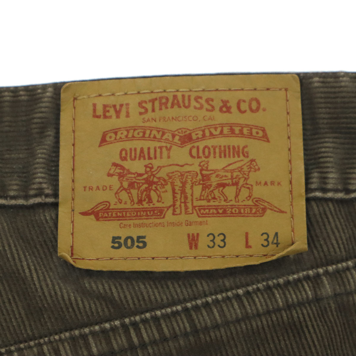 美品 Levi's リーバイス 00s 505 コーデュロイパンツ W33 ブラウン メンズ