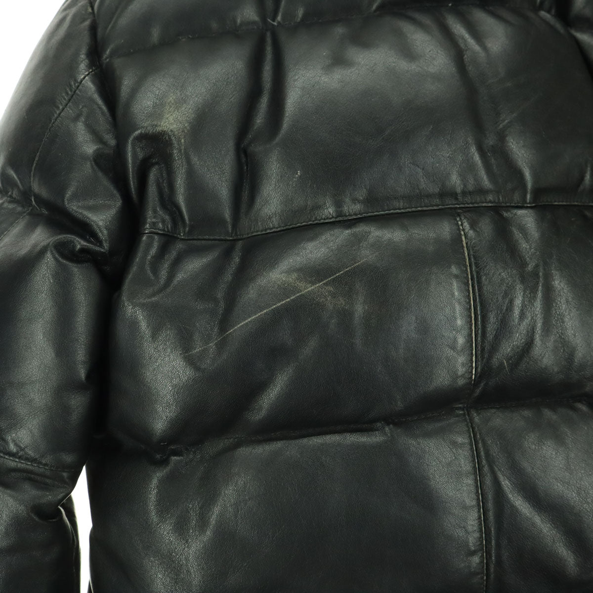 Freedom フリーダム 長袖 レザー ダウンジャケット 38 ブラック 牛革 メンズ