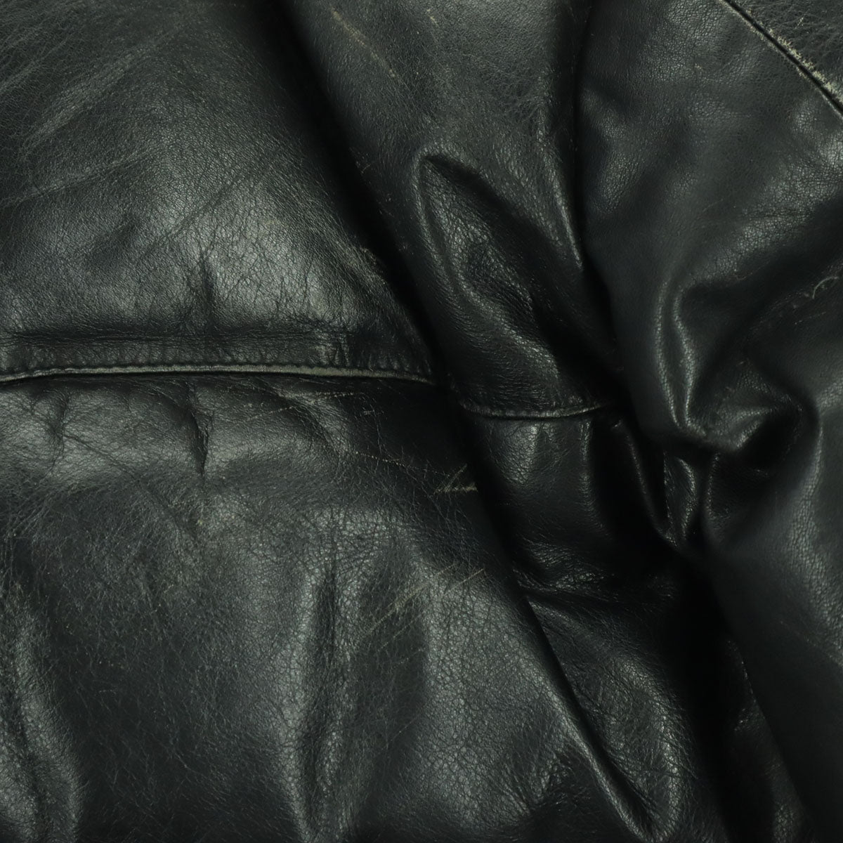 Freedom フリーダム 長袖 レザー ダウンジャケット 38 ブラック 牛革 メンズ