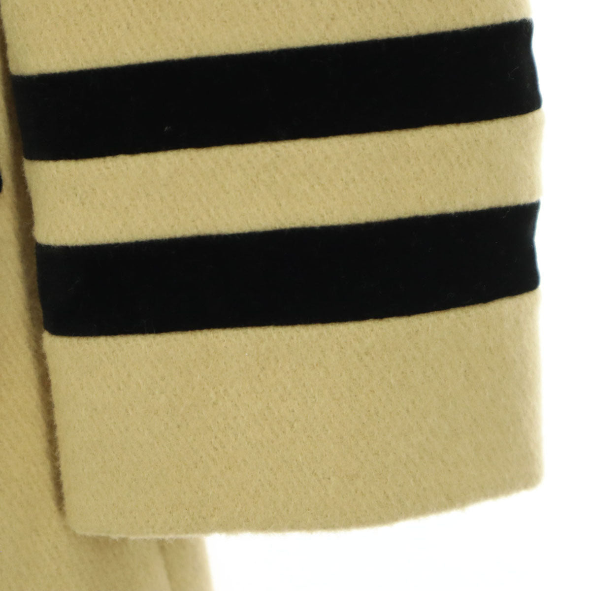 美品 LOVELESS ラブレス ファー襟 プリーツ ウールコート 38 ベージュ レディース