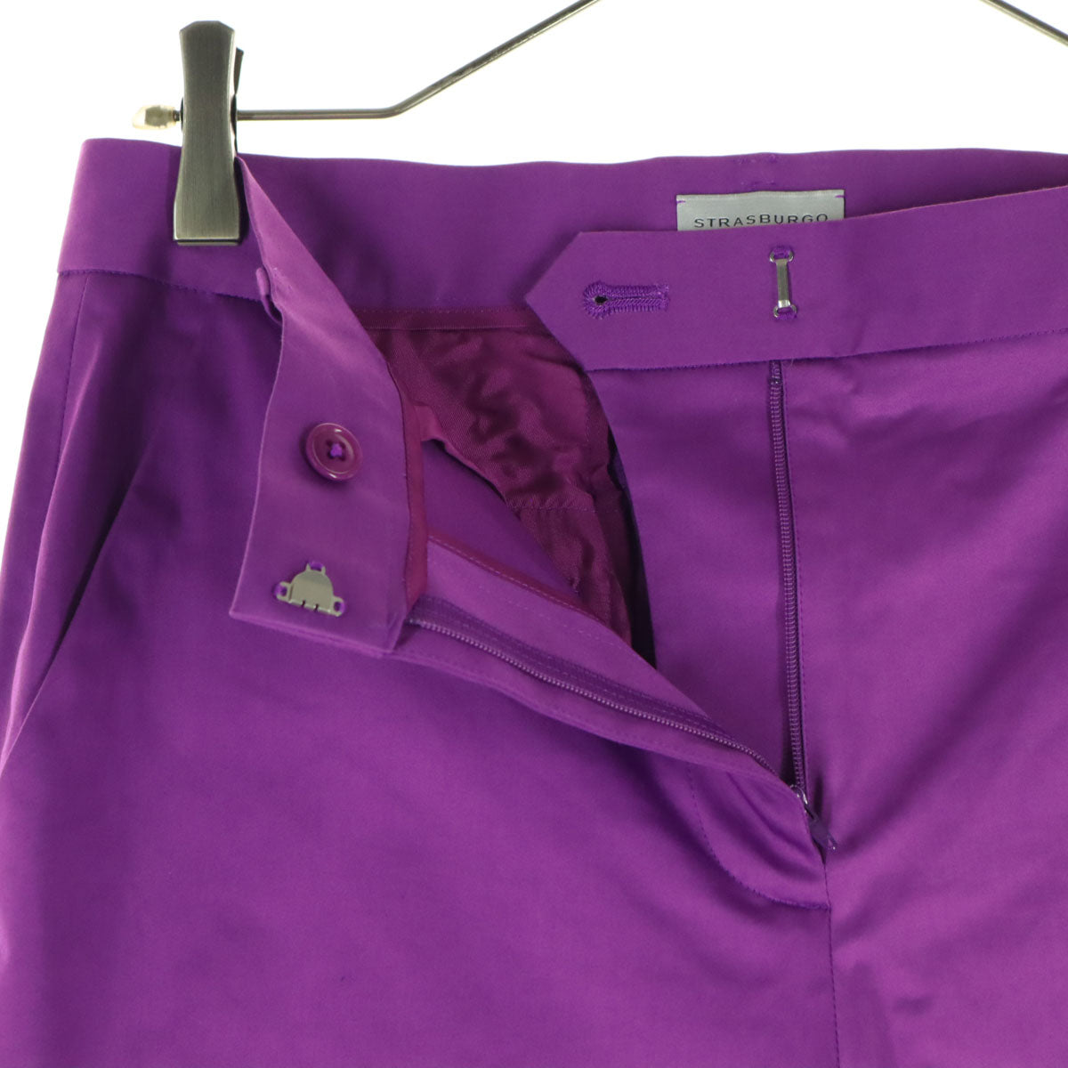 未使用 STRASBURGO ストラスブルゴ ロングパンツ 38 パープル レディース