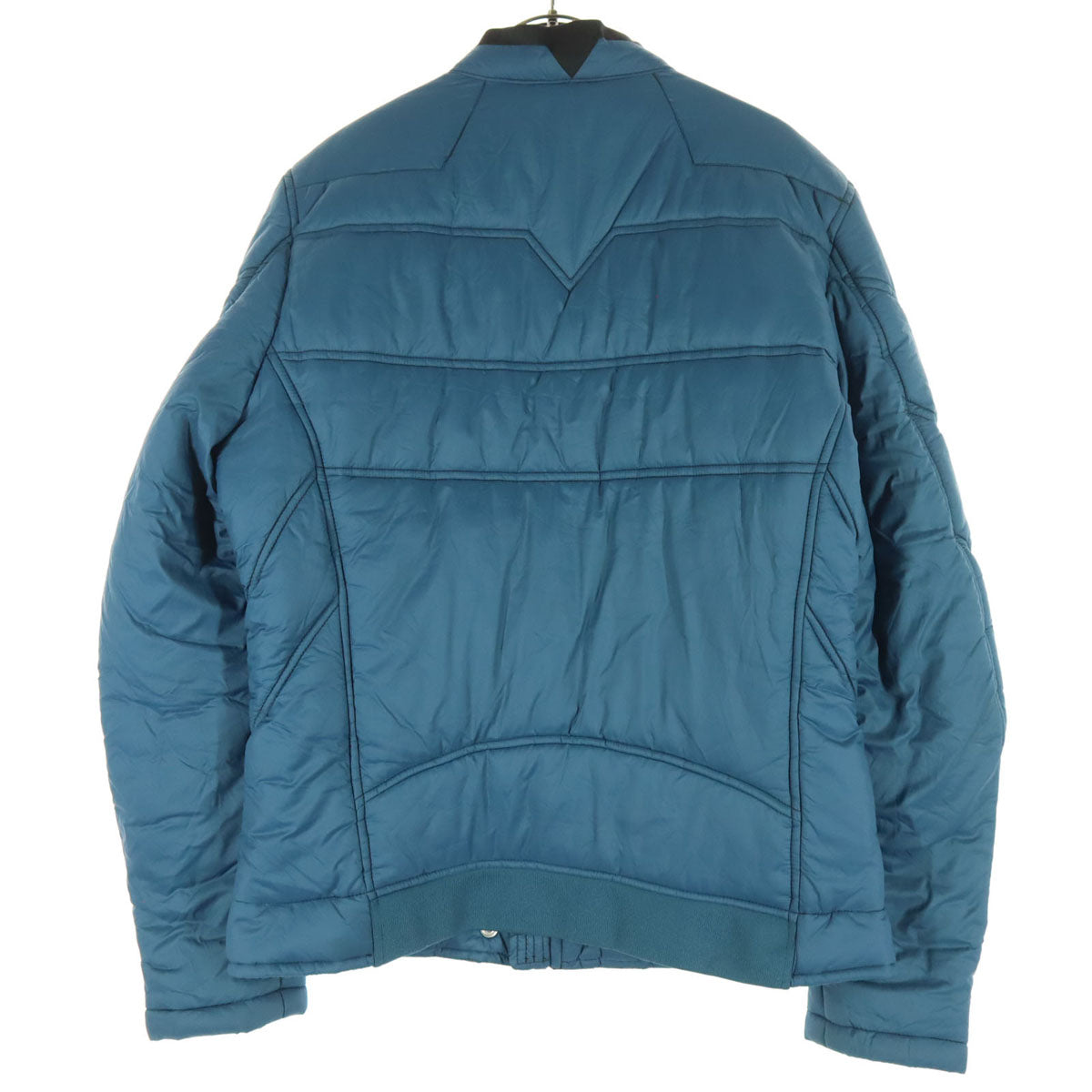 DIESEL ディーゼル ワンポイントロゴ プリント 長袖 ジップ 中綿ジャケット L ブルー系 メンズ