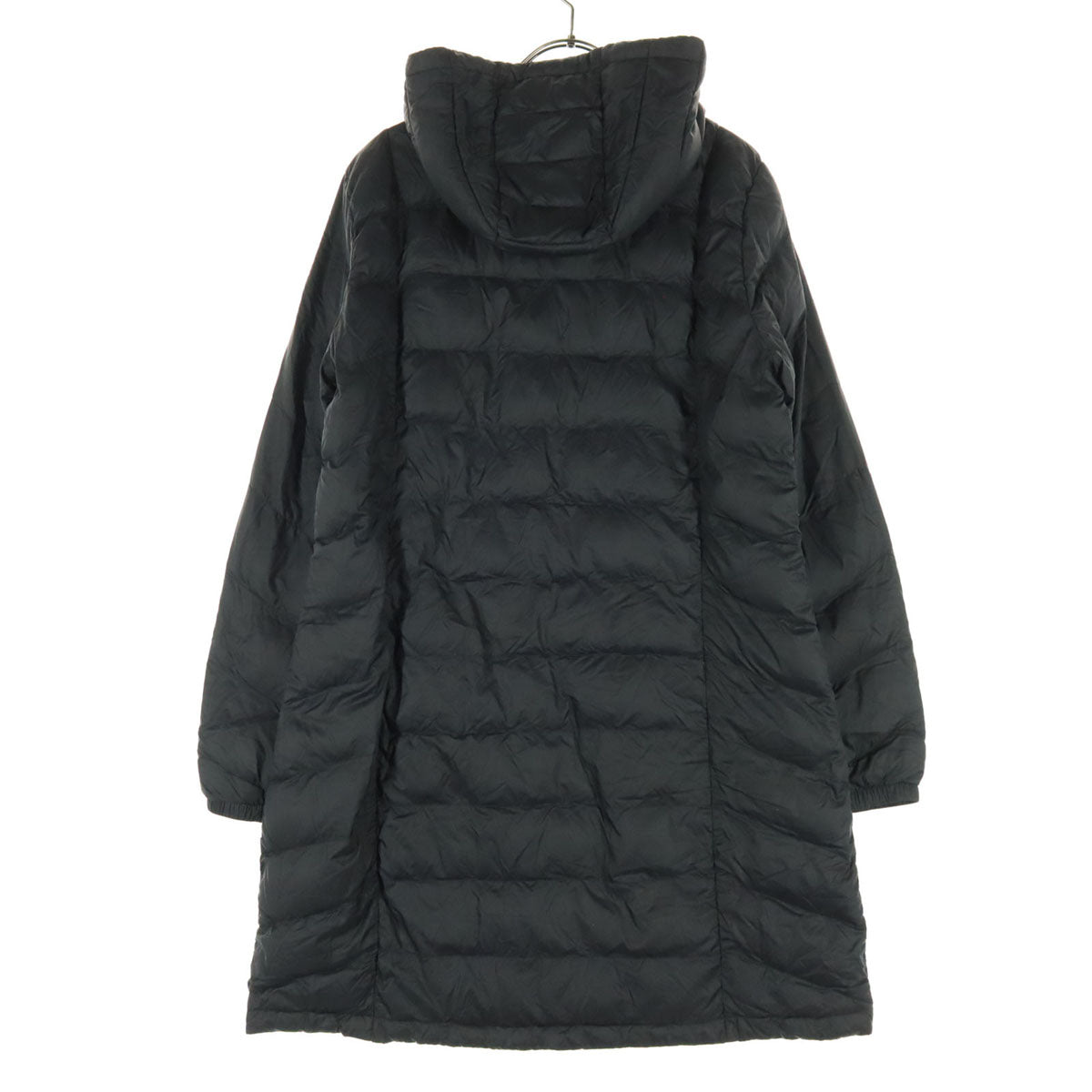 TOMMY HILFIGER トミーヒルフィガー ナイロン ワンポイントロゴ 長袖 中綿コート L ブラック レディース