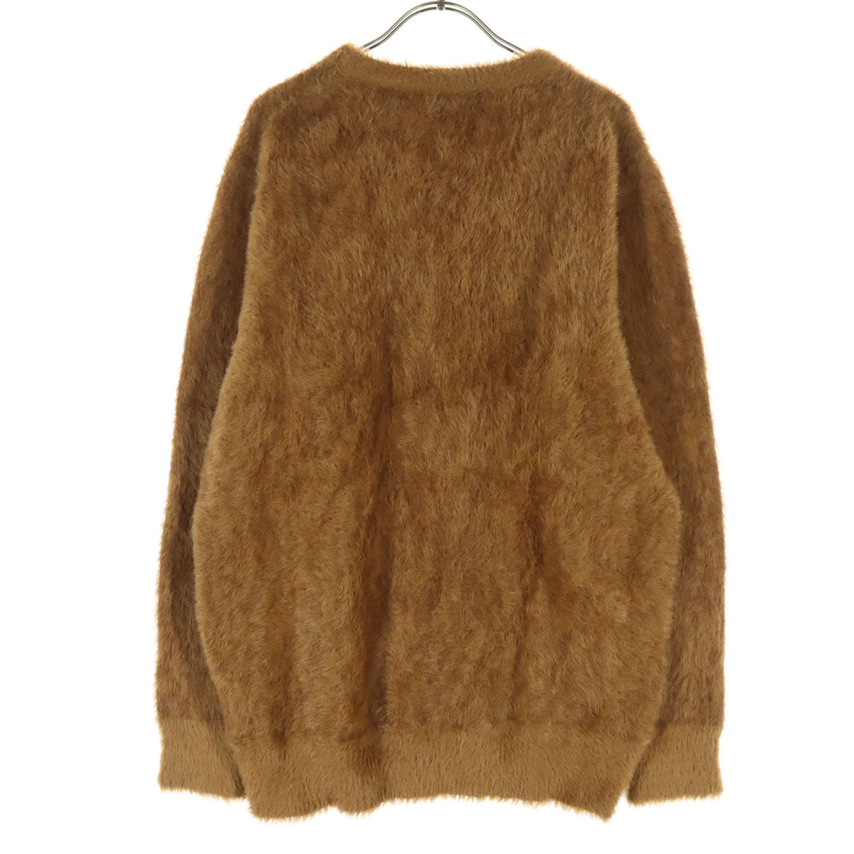 FTC エフティーシー ナイロン ワンポイント刺繍 長袖 フェイクファー トレーナー S ブラウン メンズ