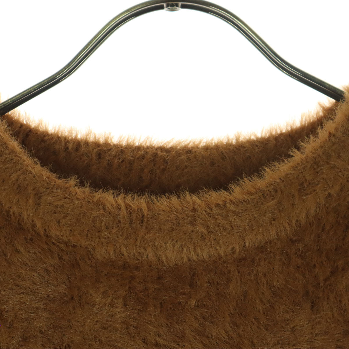 FTC エフティーシー ナイロン ワンポイント刺繍 長袖 フェイクファー トレーナー S ブラウン メンズ