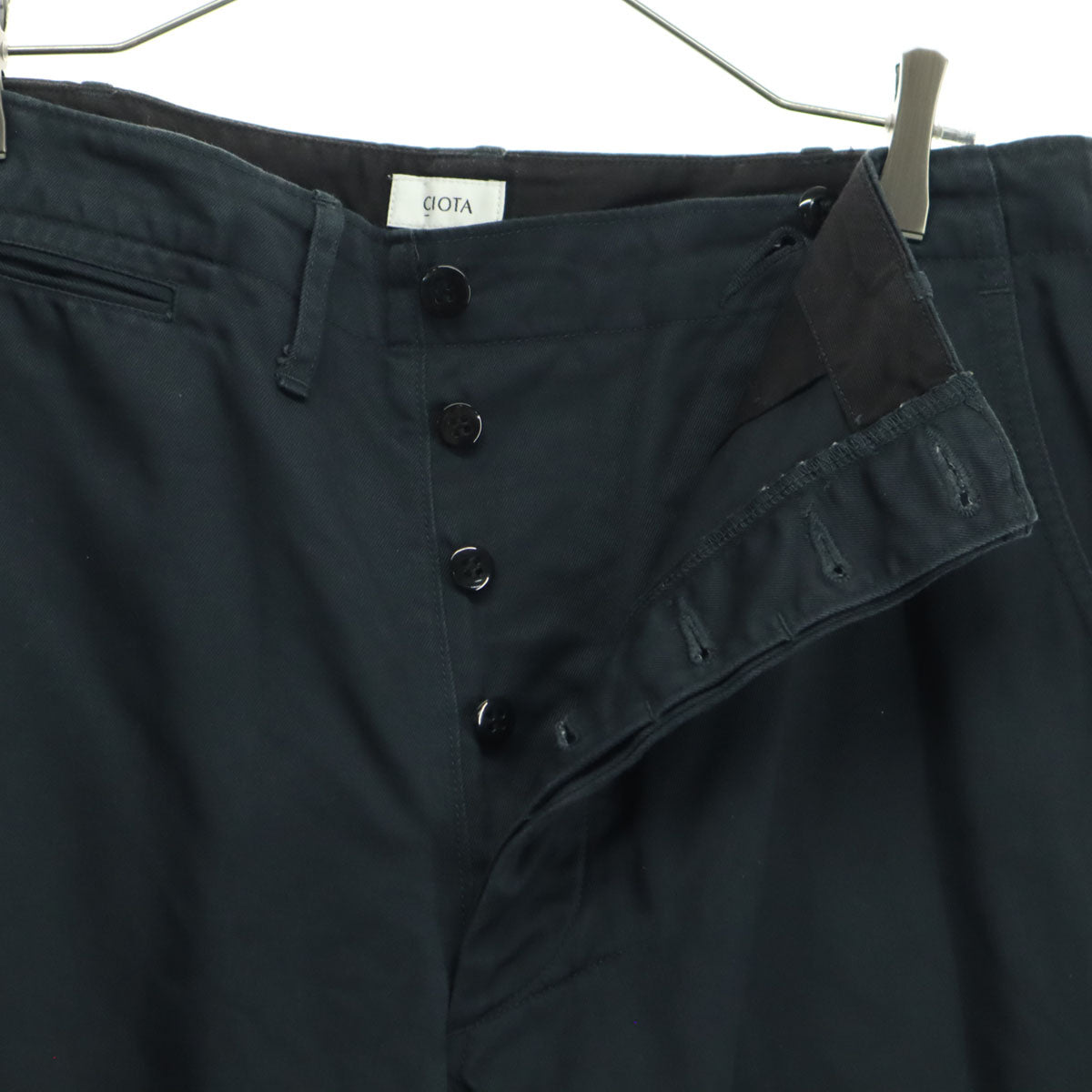 美品 CIOTA シオタ 24SS 日本製 ウエポンチノクロス パンツ 6 ブラック チノパン PTLM-130 メンズ
