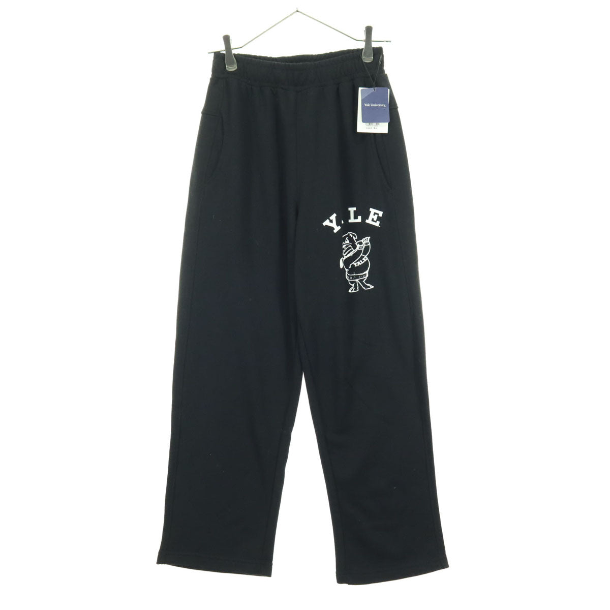 未使用 ANTIQUA GOLF アンティカ ゴルフ プリント スウェットパンツ S ブラック レディース