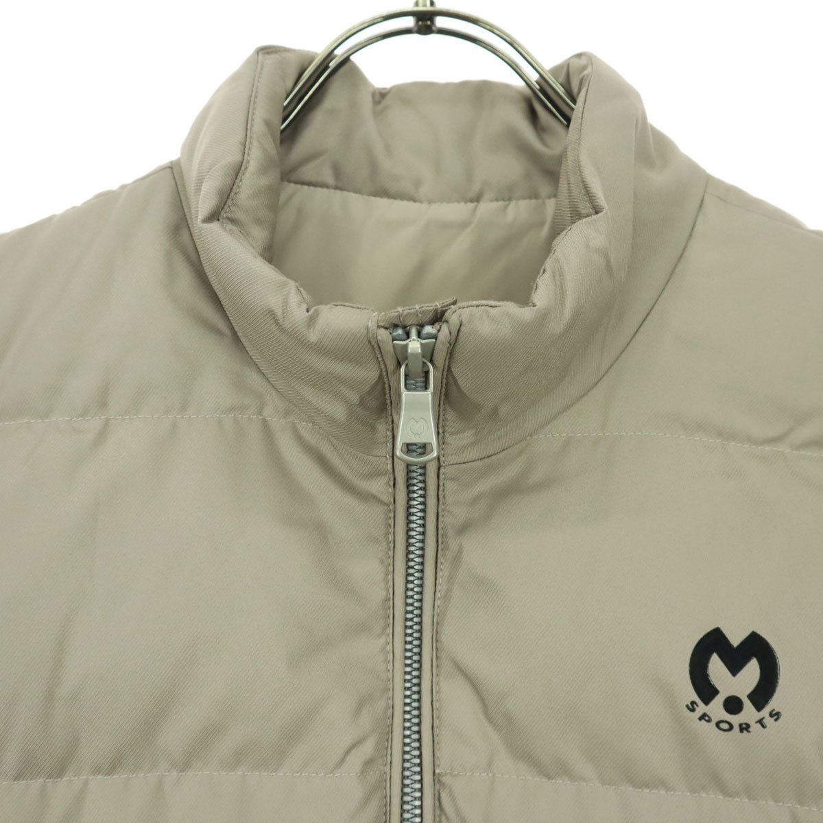 美品 mila schon SPORTS ミラショーン スポーツ ワンポイントロゴ ノースリーブ ダウンベスト 46 ブラウン系 メンズ
