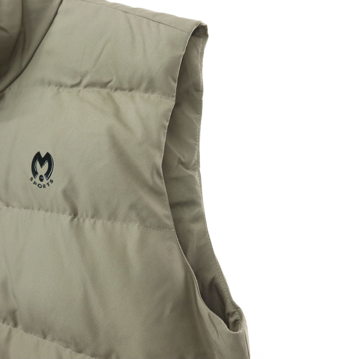 美品 mila schon SPORTS ミラショーン スポーツ ワンポイントロゴ ノースリーブ ダウンベスト 46 ブラウン系 メンズ
