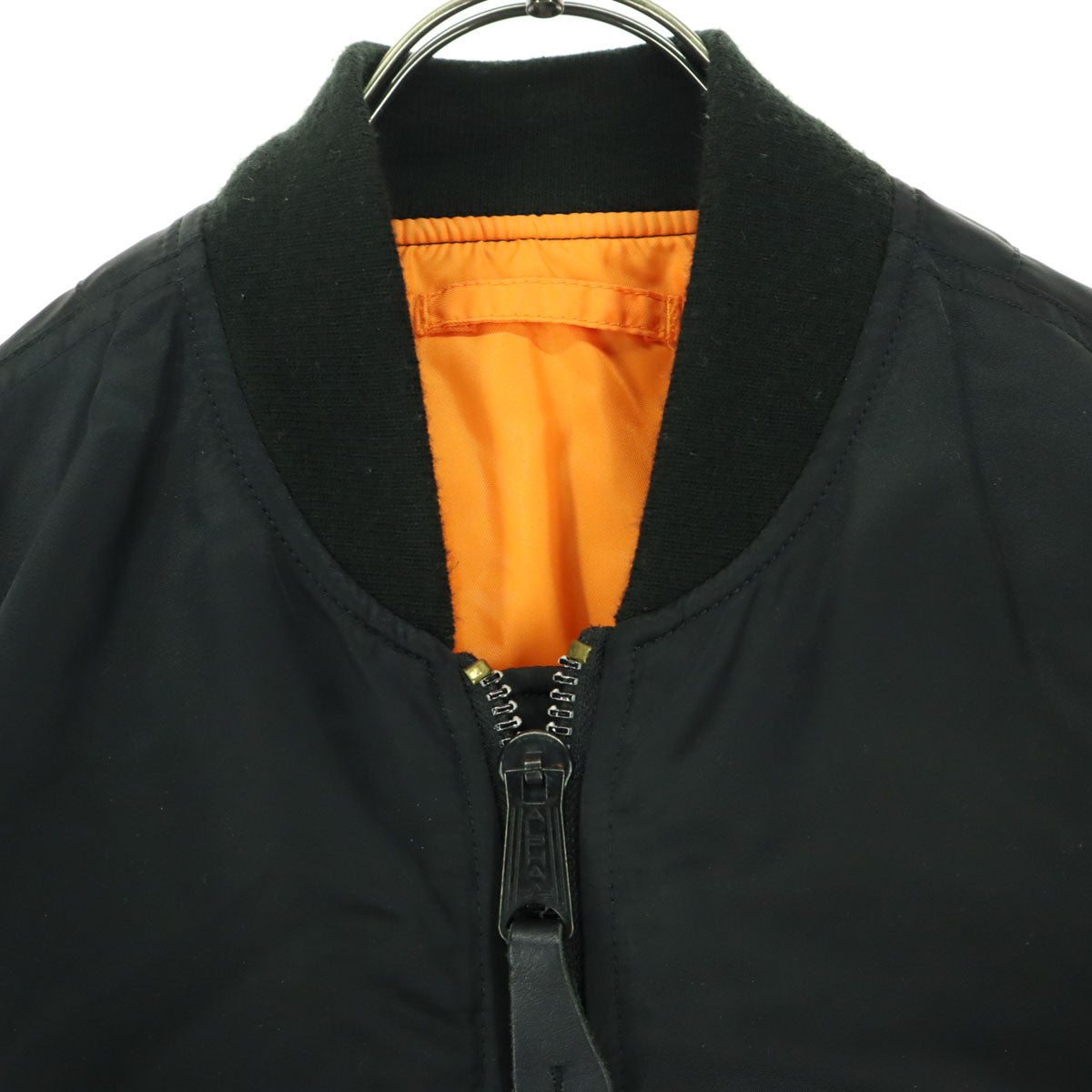 ALPHA INDUSTRIES INC アルファインダストリーズ ナイロン 長袖 MA-1 フライトジャケット S ブラック 中綿ブルゾン レディース