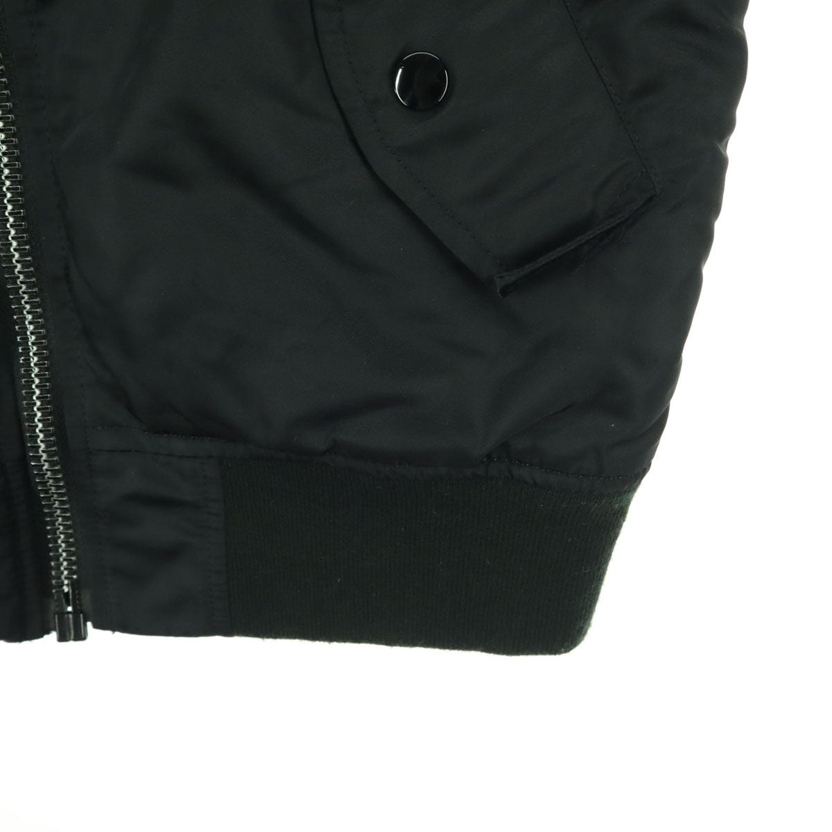 ALPHA INDUSTRIES INC アルファインダストリーズ ナイロン 長袖 MA-1 フライトジャケット S ブラック 中綿ブルゾン レディース