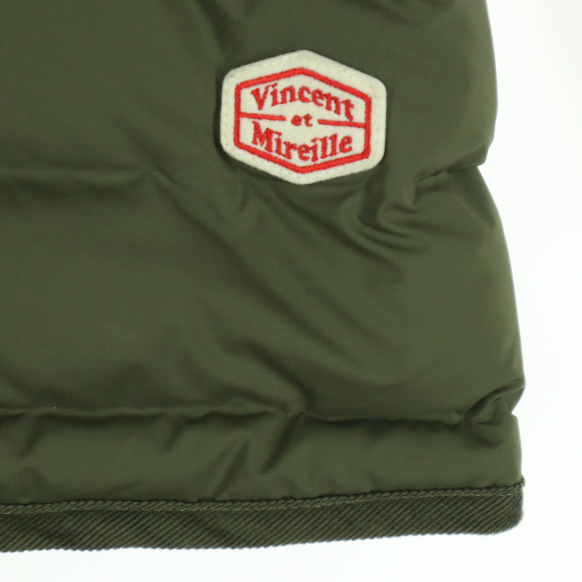 美品 Vincent et Mireille ヴァンソンエミレイユ 長袖 ダウンジャケット 40 カーキ メンズ