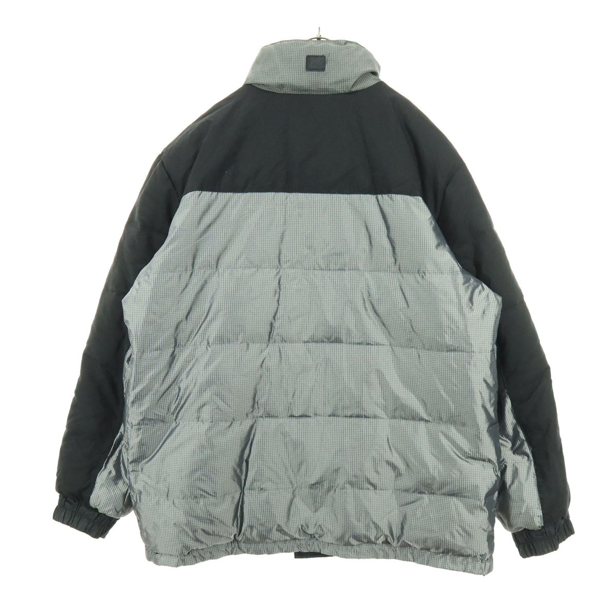 TOMMY HILFIGER トミーヒルフィガー リバーシブル スクエア柄 長袖 ダウンジャケット XL グレー系 メンズ