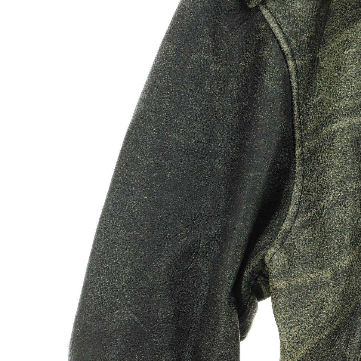 長袖 レザー ダブルライダースジャケット 40 ブラック 牛革 メンズ