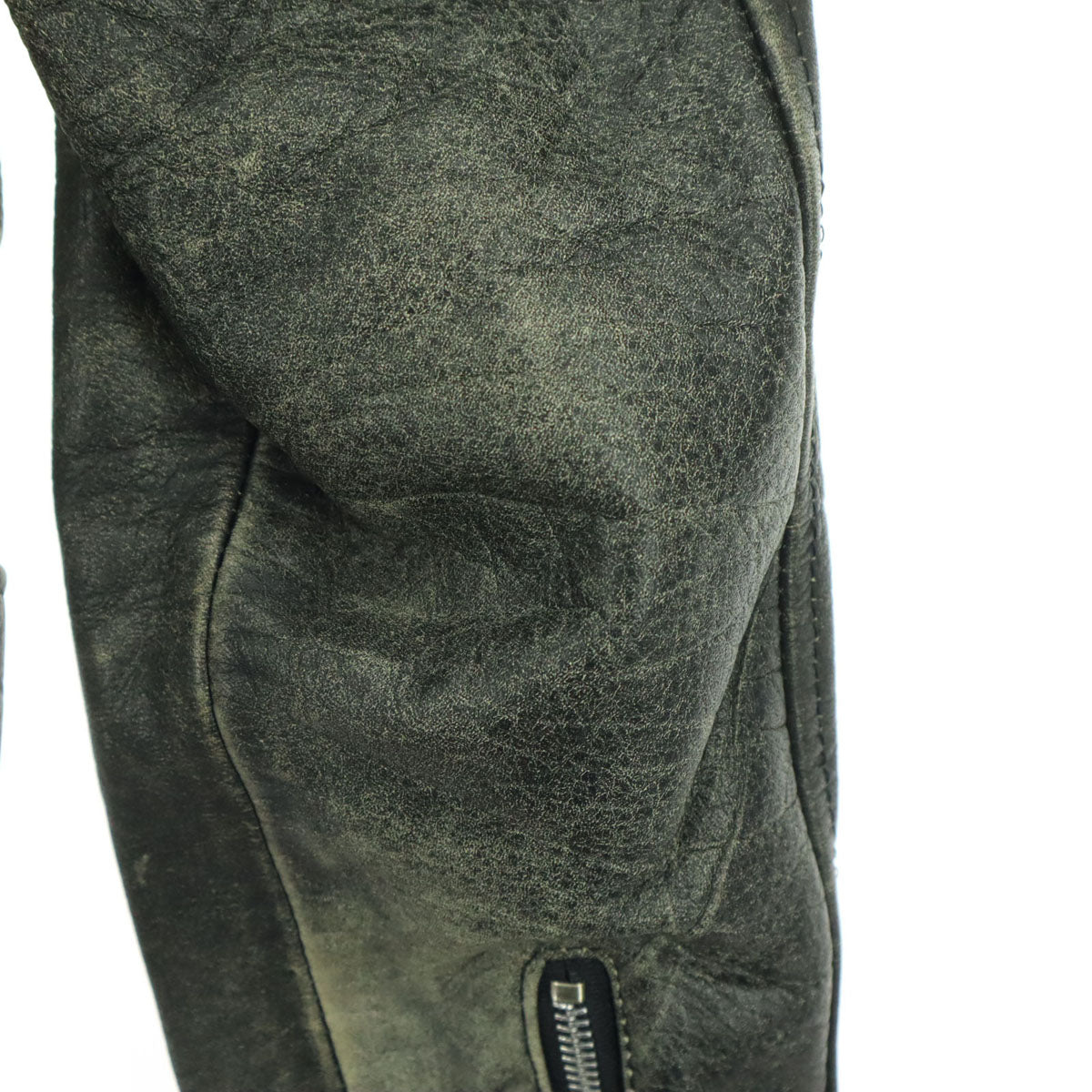 長袖 レザー ダブルライダースジャケット 40 ブラック 牛革 メンズ