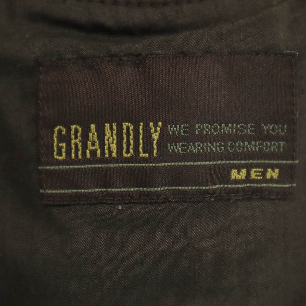 美品 GRANDLY グランドリー 長袖 バイカー レザージャケット M ブラウン 羊皮 メンズ