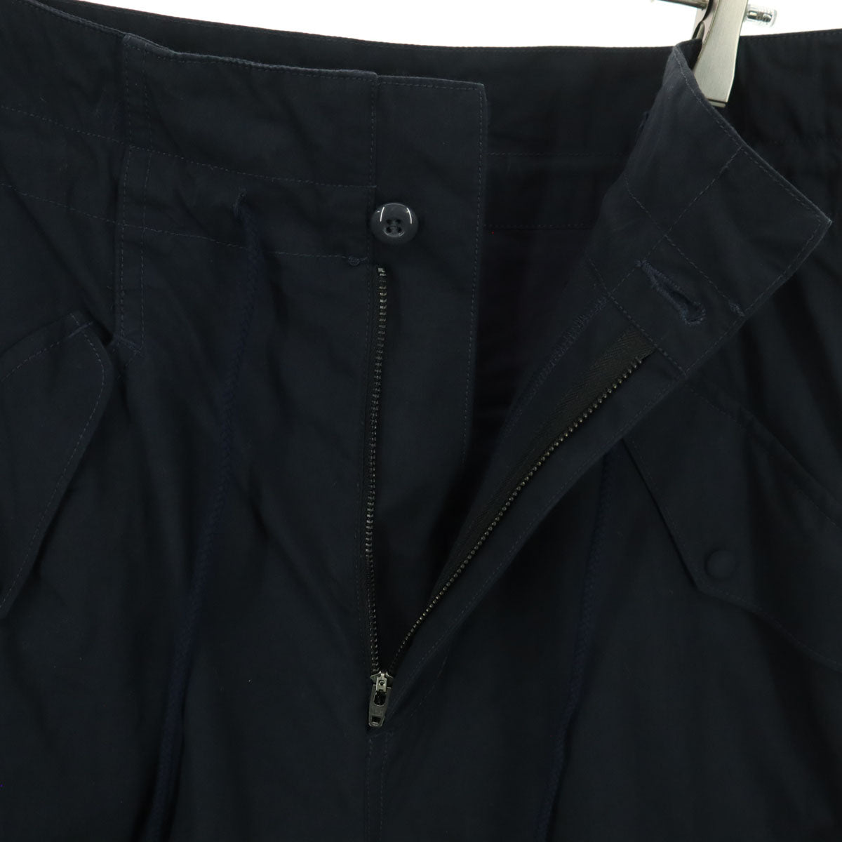 美品 JANESMITH ジェーンスミス 日本製 パラシュート パンツ 38 ネイビー レディース