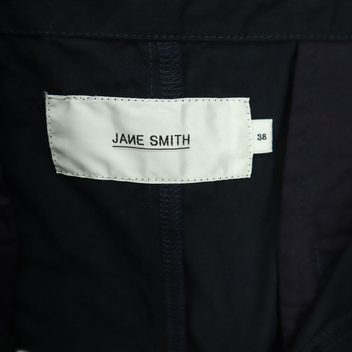 美品 JANESMITH ジェーンスミス 日本製 パラシュート パンツ 38 ネイビー レディース