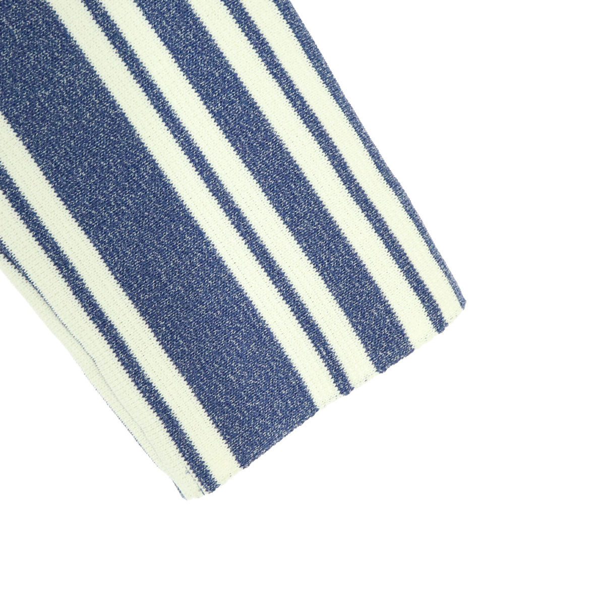 未使用 DAMAcollection ダーマコレクション 日本製 ストライプ柄 長袖 ニットジャケット L ブルー系 レディース