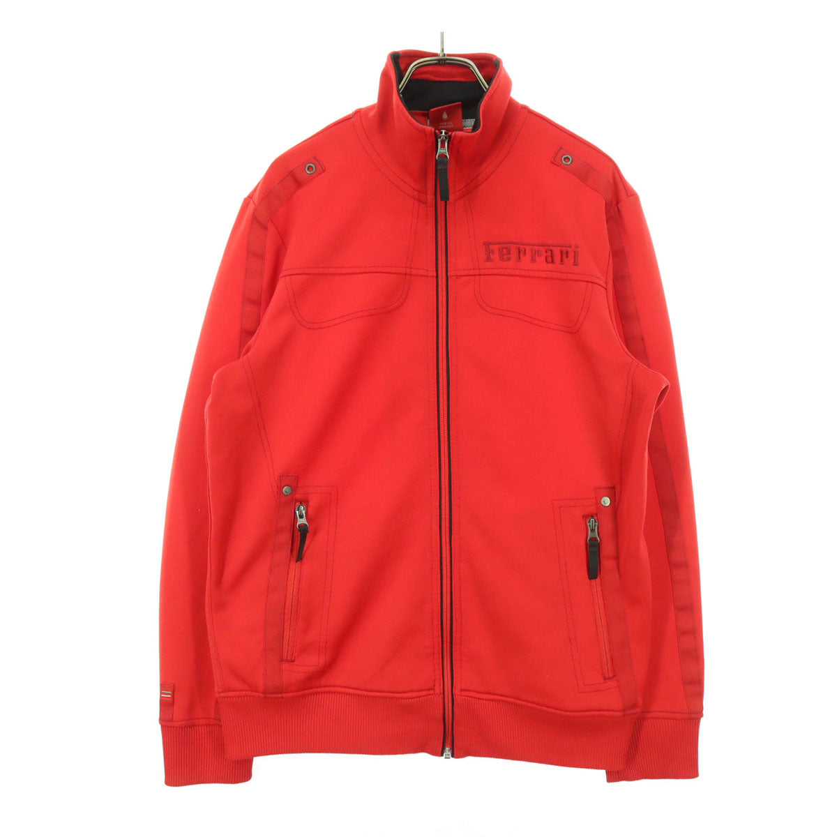 PUMA プーマ Ferrari コラボ エンブレムワッペン 長袖 レーシング風 ジャケット S レッド メンズ