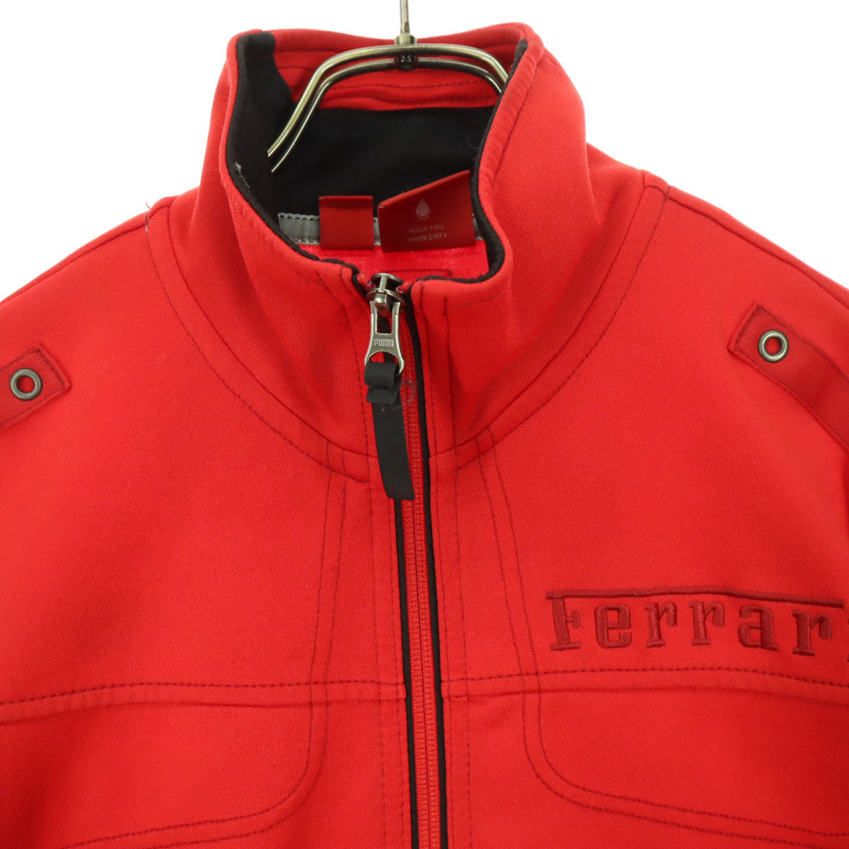 PUMA プーマ Ferrari コラボ エンブレムワッペン 長袖 レーシング風 ジャケット S レッド メンズ