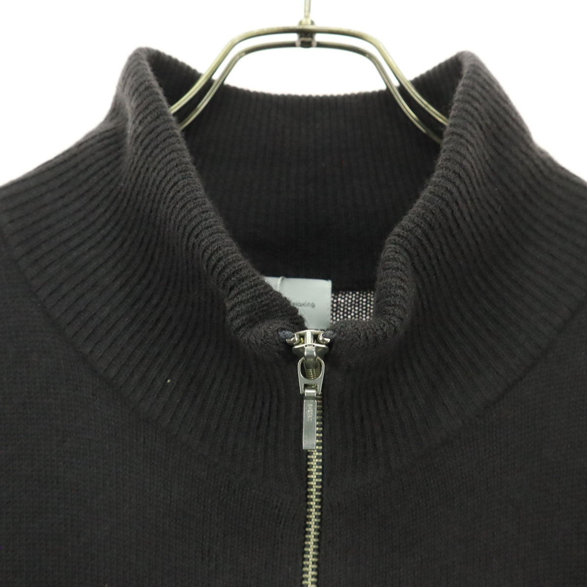 未使用 green label relaxing グリーンレーベルリラクシング 長袖 フルジップアップ ニット ロングワンピース F グレー レディース