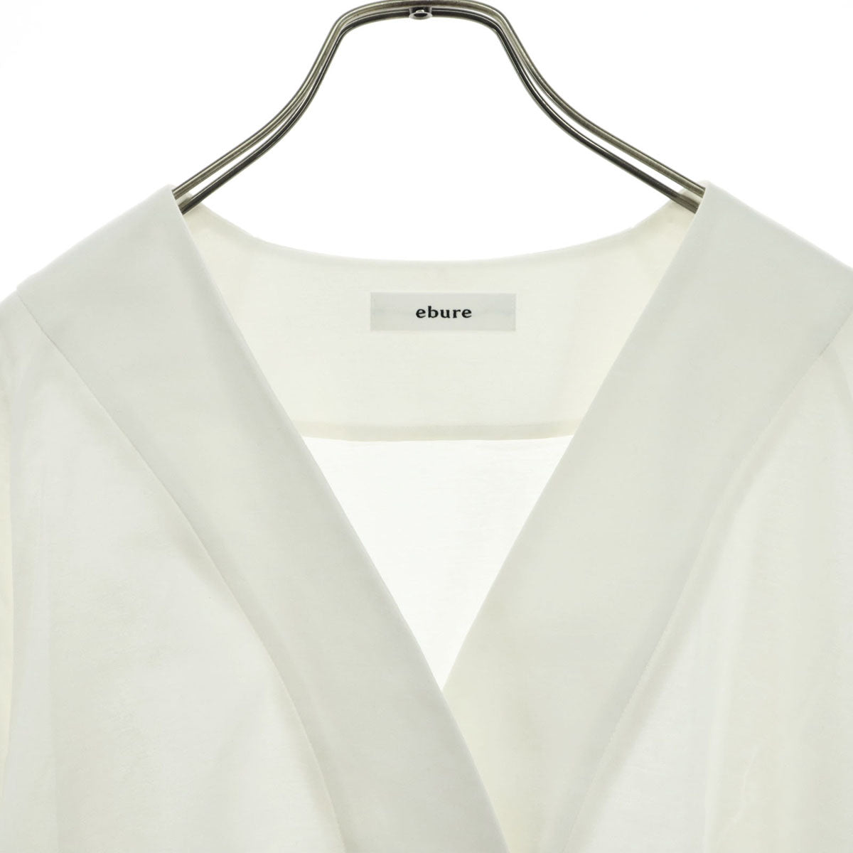 美品 ebure エブール 半袖 ネック カットソー ホワイト レディース