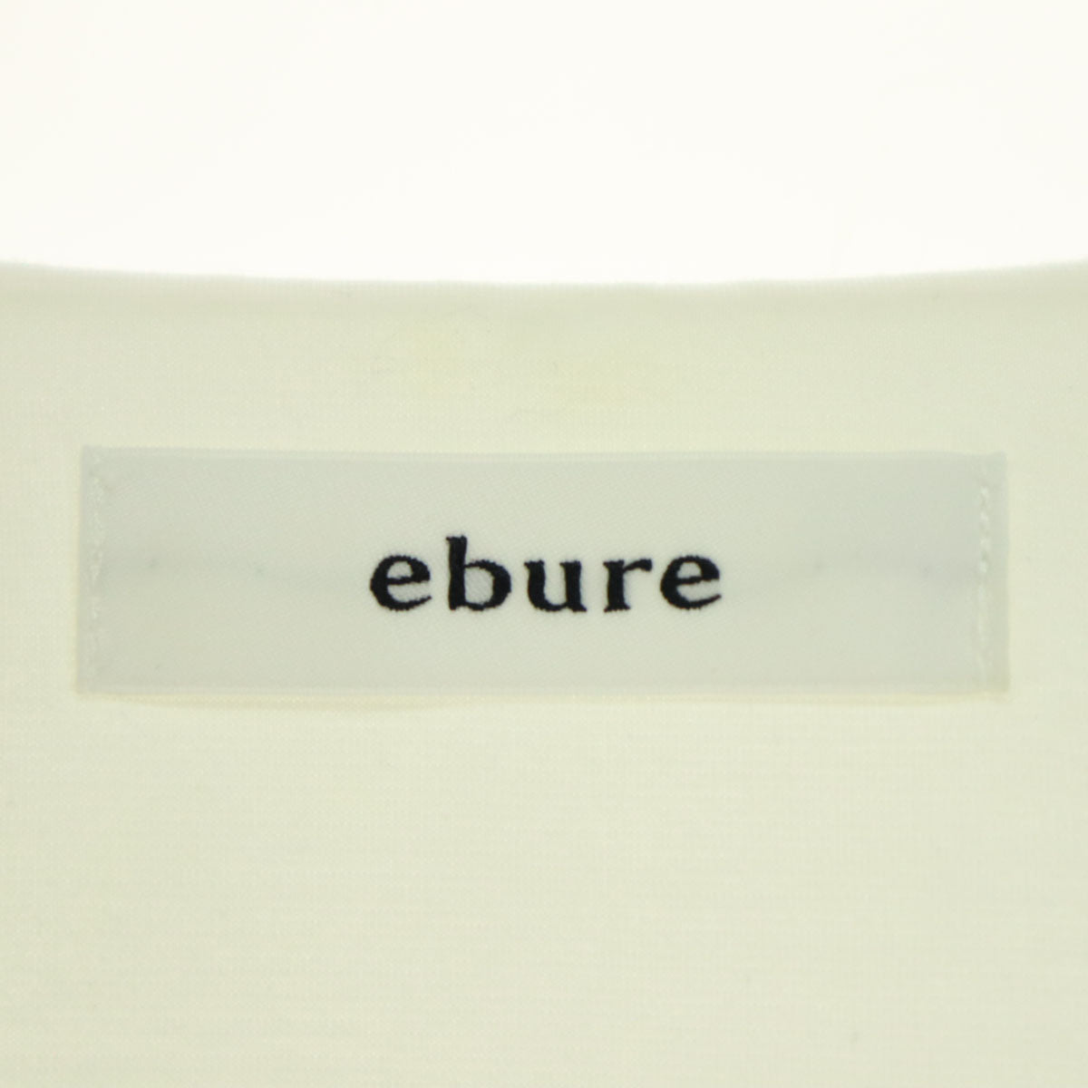 美品 ebure エブール 半袖 ネック カットソー ホワイト レディース