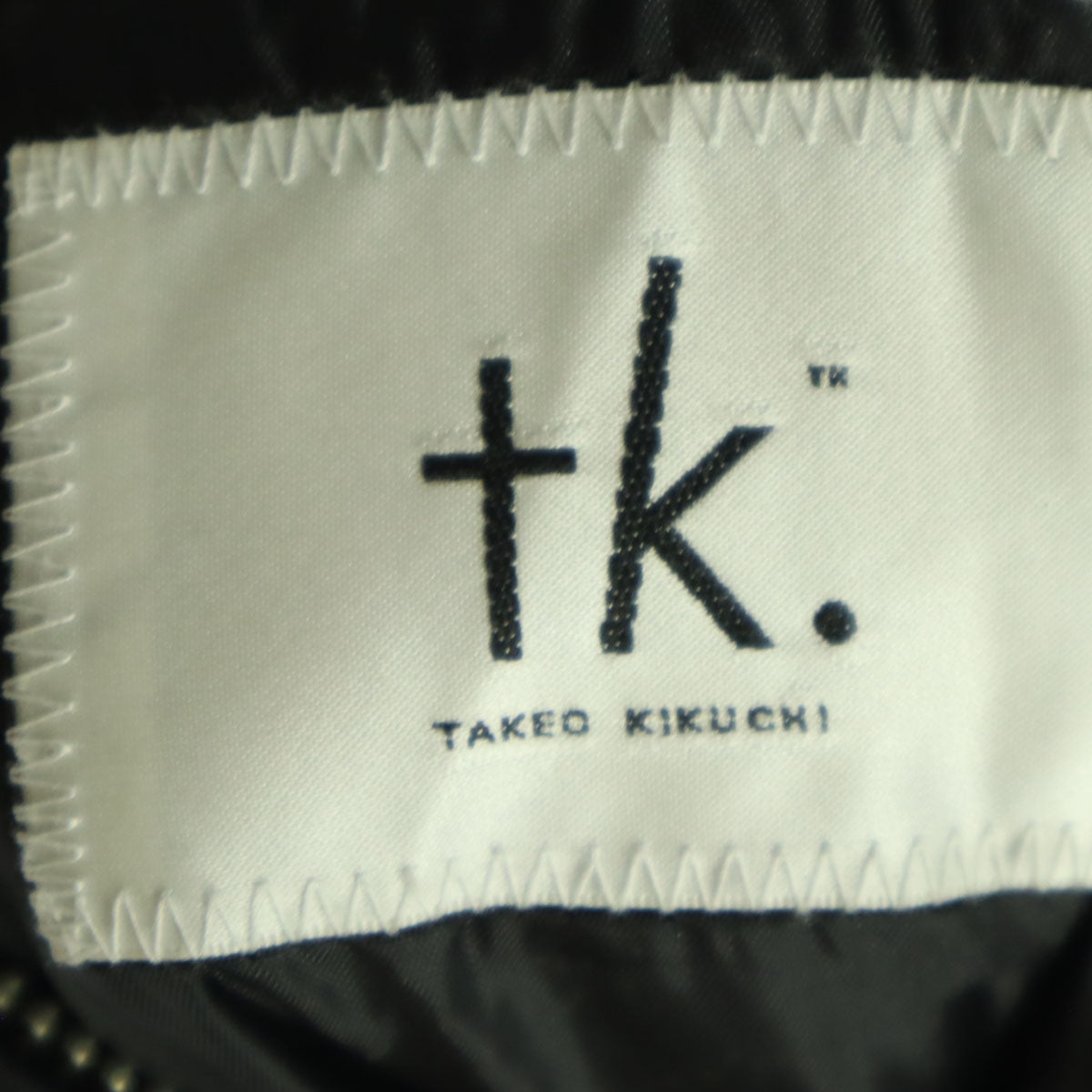 TAKEO KIKUCHI タケオキクチ レザー シングルライダースジャケット L ブラック 羊革 メンズ