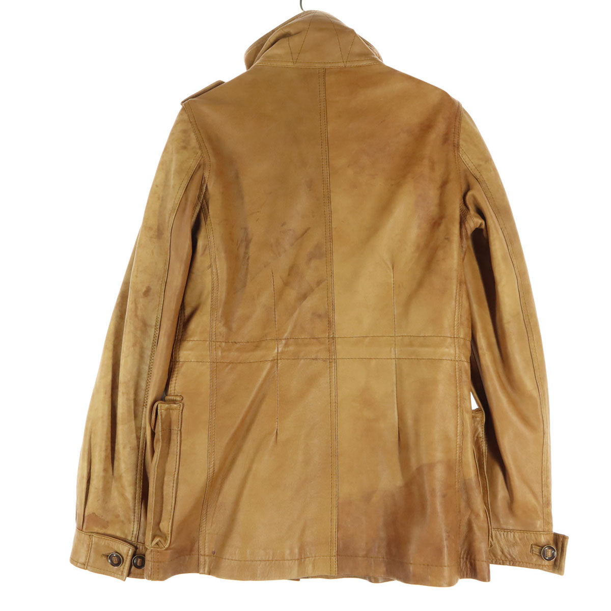 flash report フラッシュリポート 長袖 バイカー レザージャケット M ブラウン系 羊革 メンズ