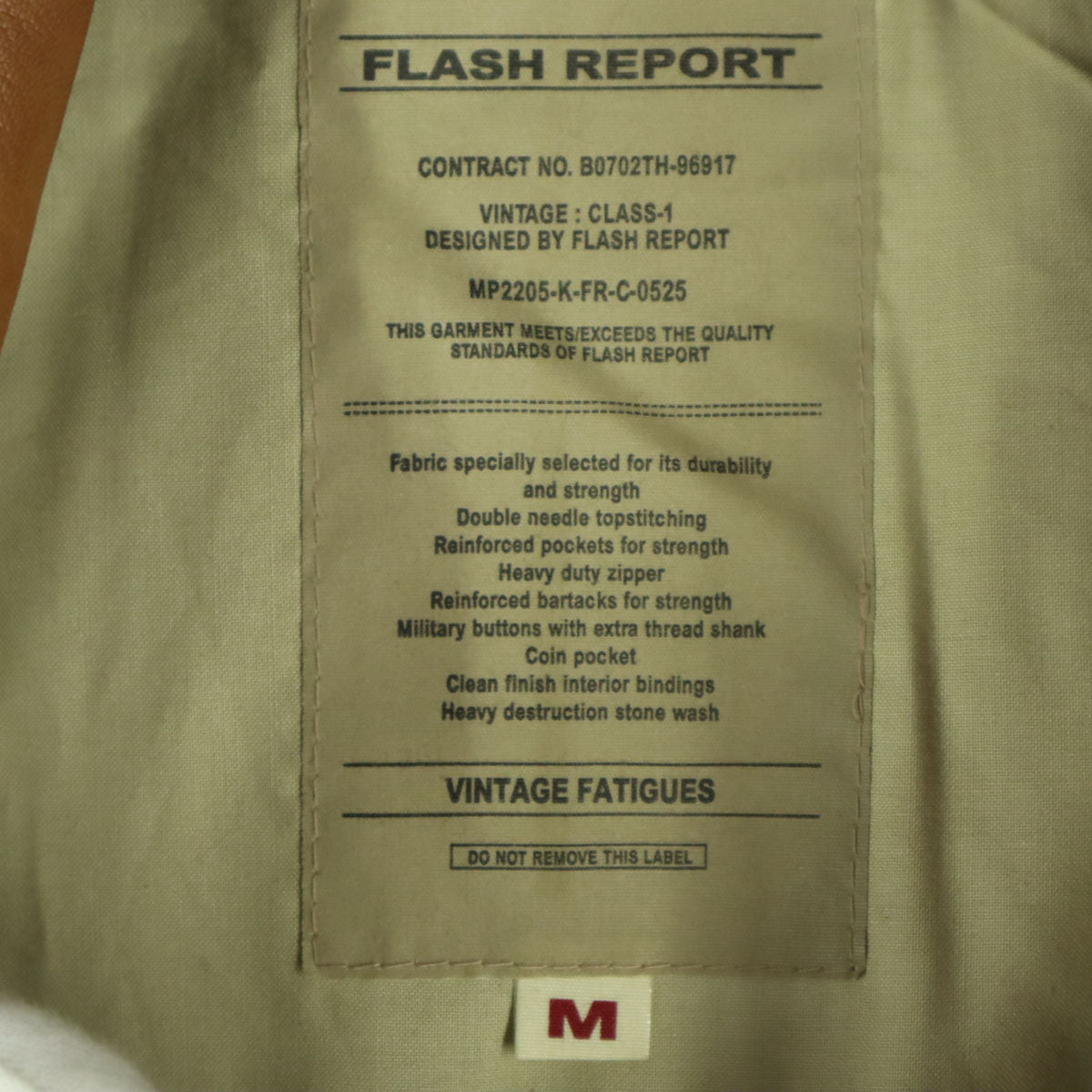 flash report フラッシュリポート 長袖 バイカー レザージャケット M ブラウン系 羊革 メンズ