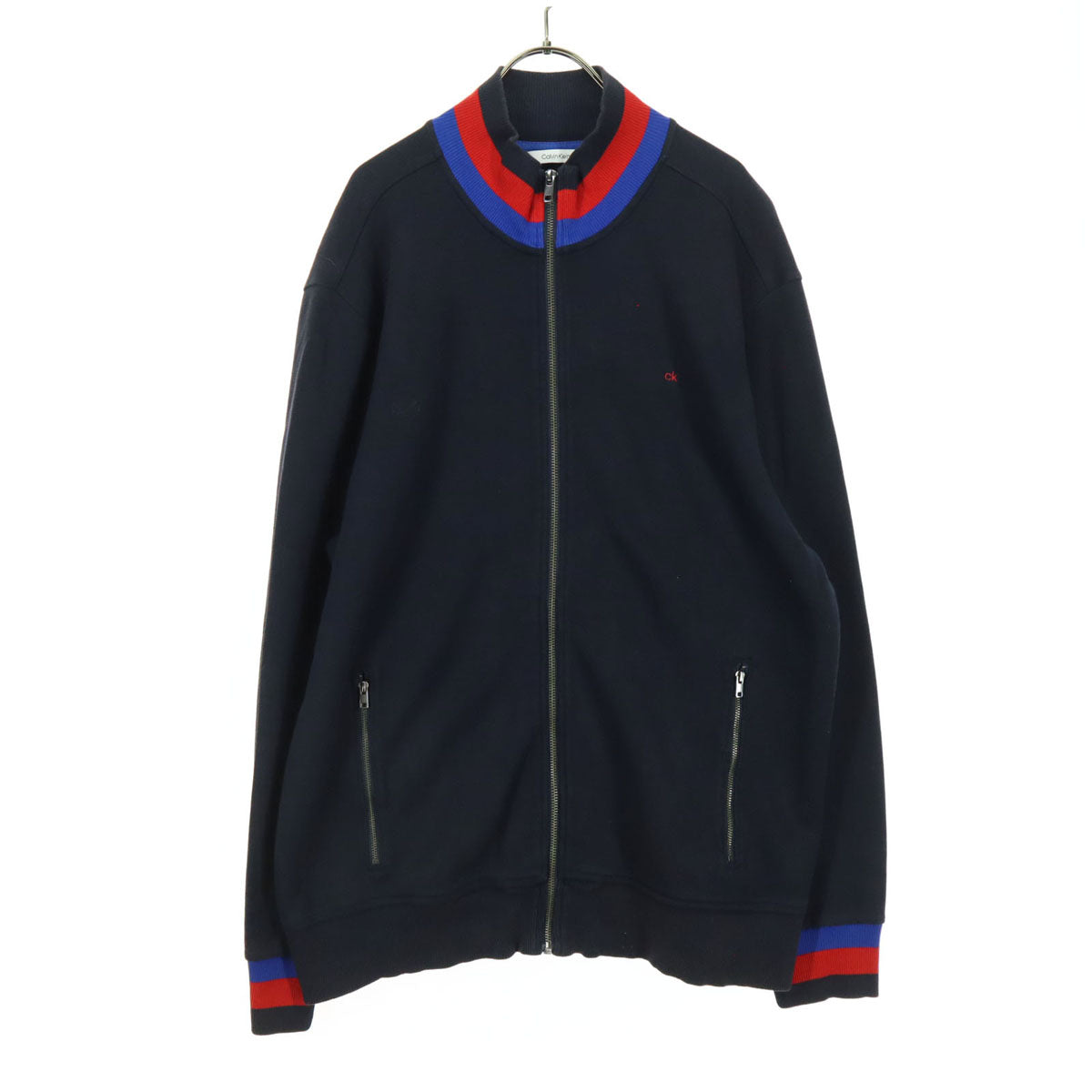 Calvin klein カルバンクライン 長袖 ドライバーズ ジップジャケット XL ブラック メンズ