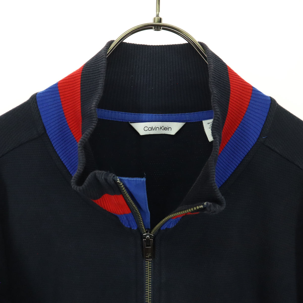 Calvin klein カルバンクライン 長袖 ドライバーズ ジップジャケット XL ブラック メンズ